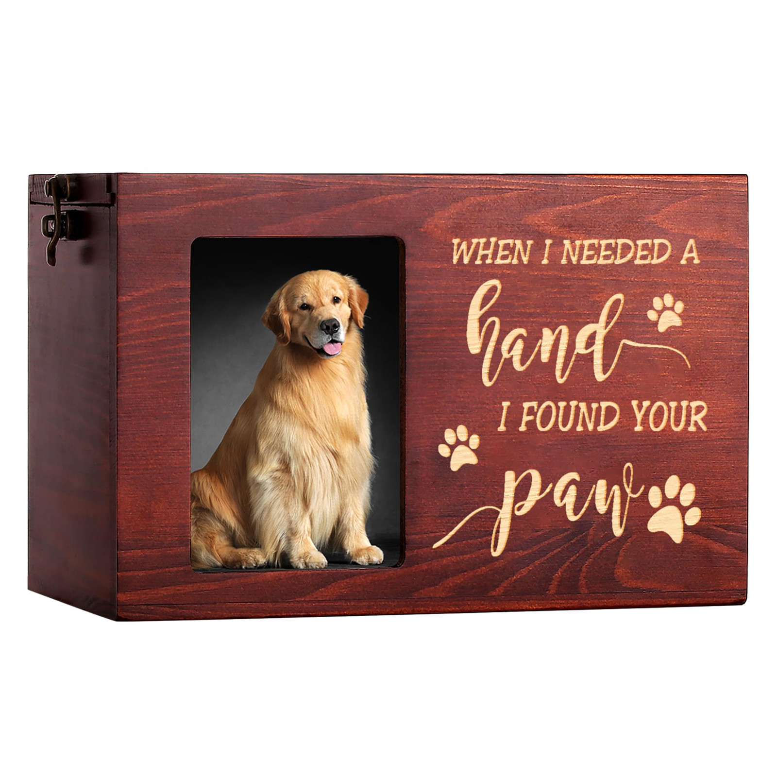 Pet Memorial Urns for Dog or Cat Ashes, Large Wooden Funeral Cremation Urns w…