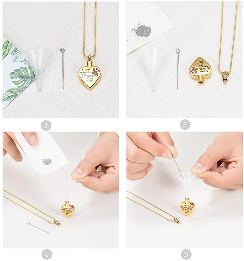 Memorial Cremation Jewelry No Longer by My Side, Forever in My Heart Locket Pets