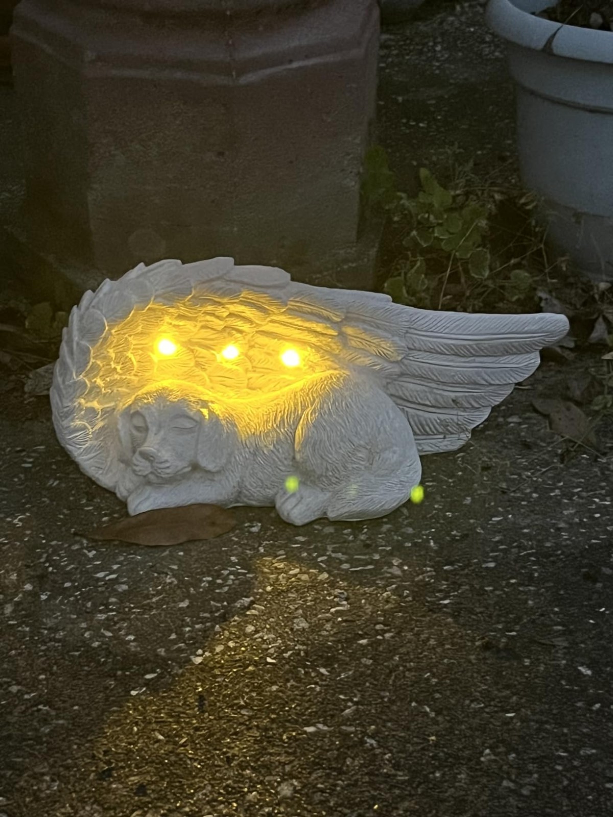 Weather-Resistant Angel Garden Solar Light – Pet Memorial Stone for Remembrance