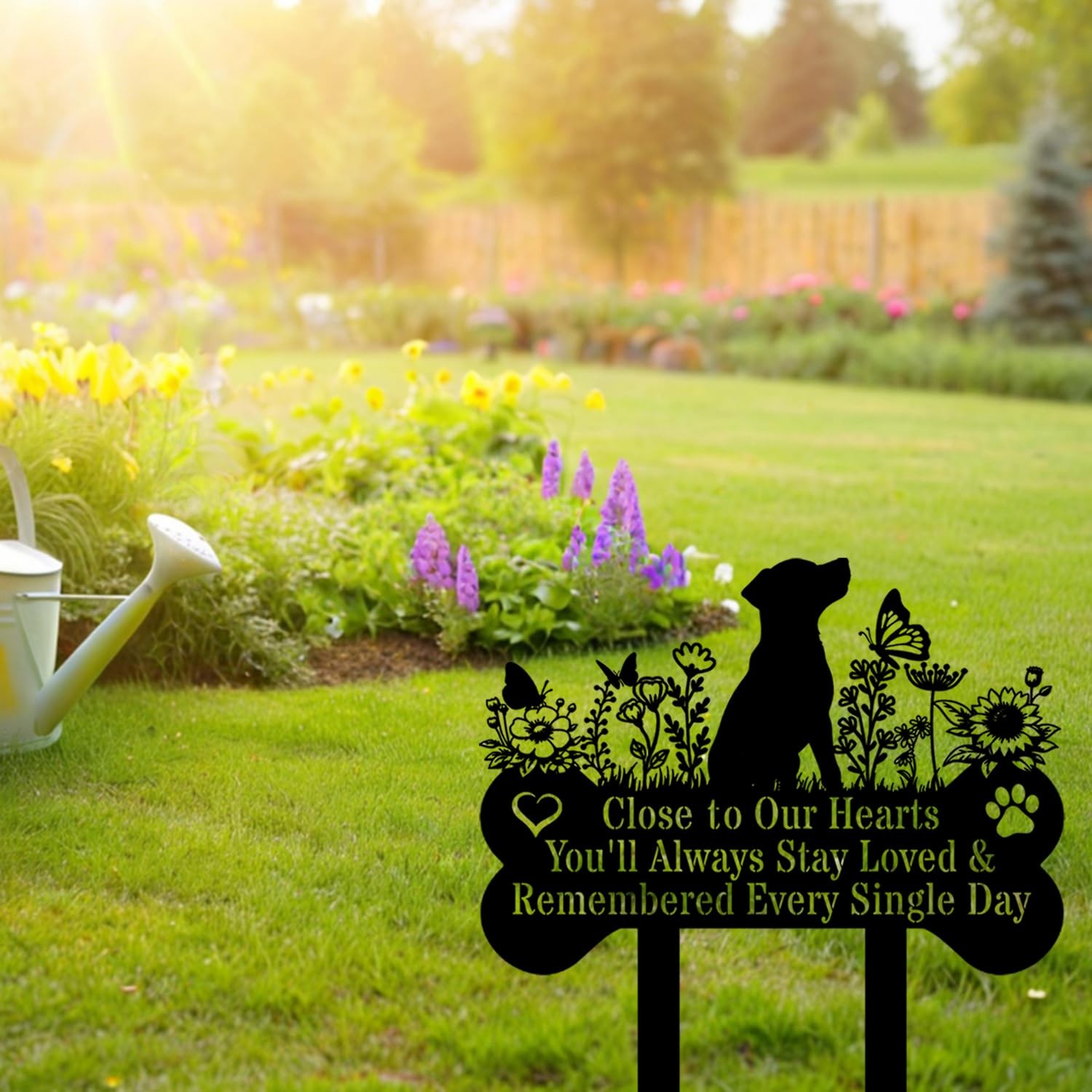 Pet Grave Markers Dog, Metal Pet Metal Memorial Garden Stake, Pets Waterproof…