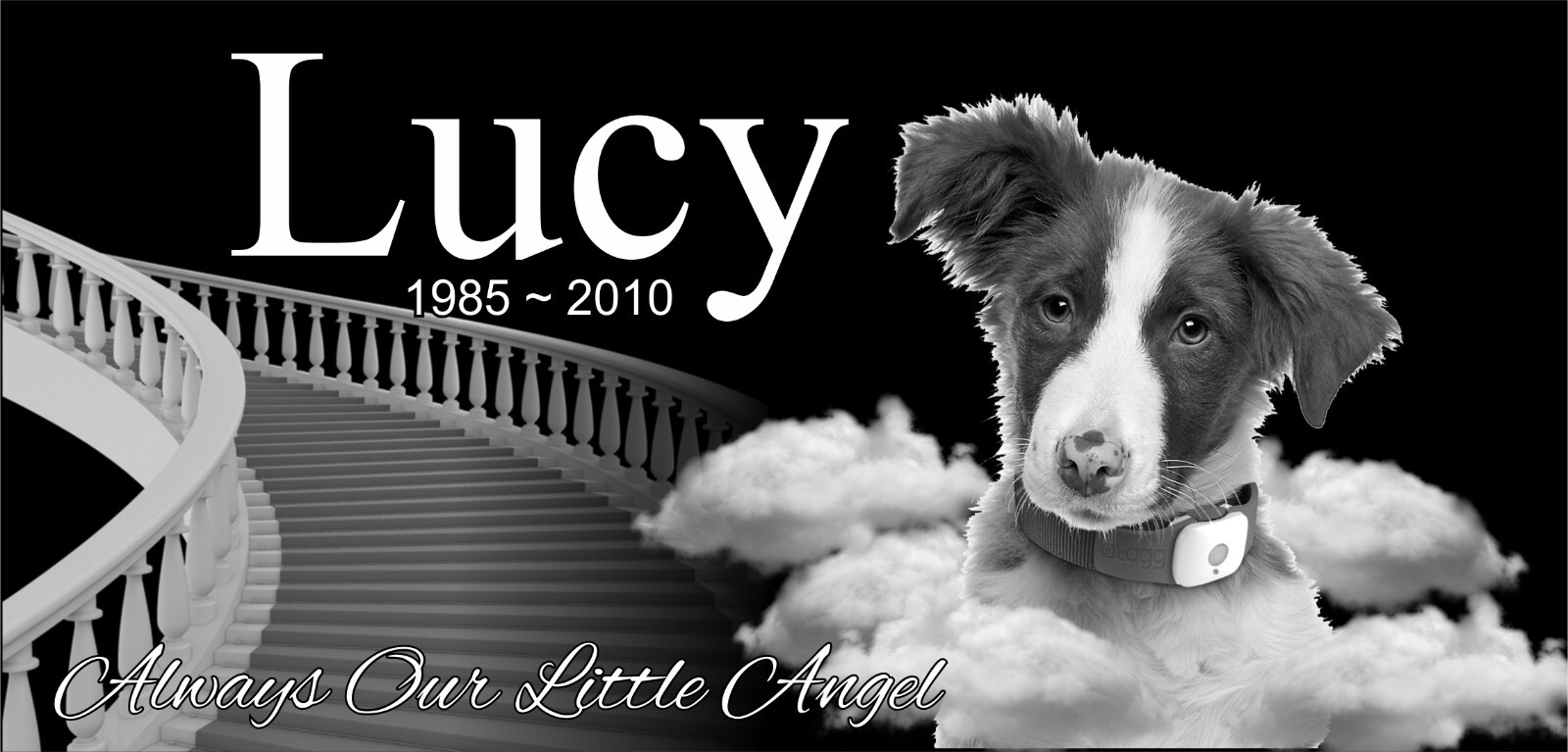 Custom Stone Memorial Grave Marker Granite Plaque Human headstone Rabbit