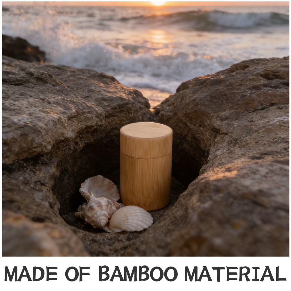 One Reusable Bamboo Dog Ashes Holder Brown Pet Cremation Urn