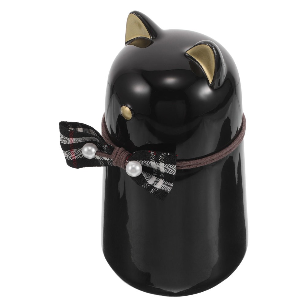 Decorative Black Cat Funeral Urn Ceramic Keepsake Box for Pet Ashes Storage