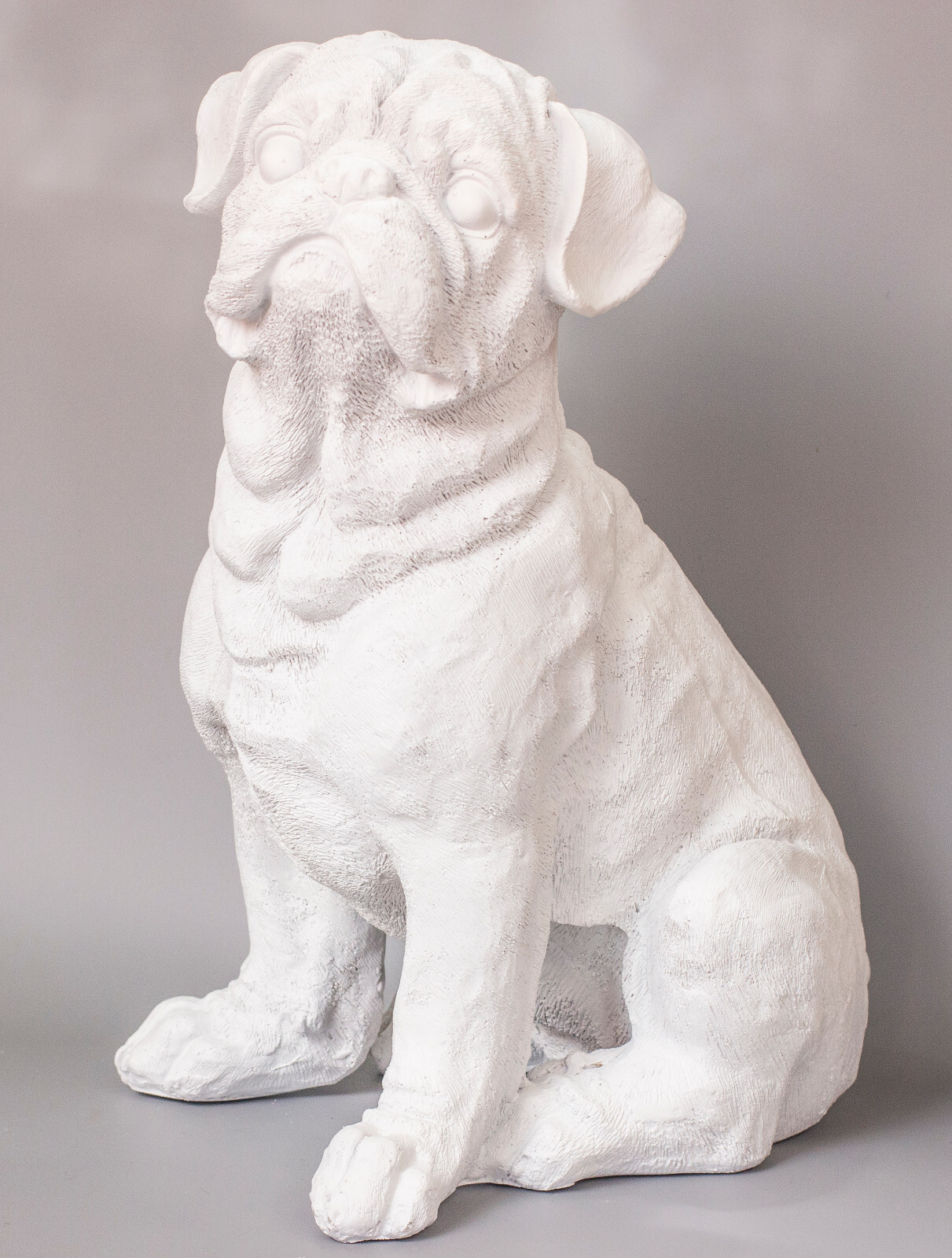 Unpainted Pug Dog Urn Pet Ashes Memorial Grave Decor Funeral Cremation Sculpture