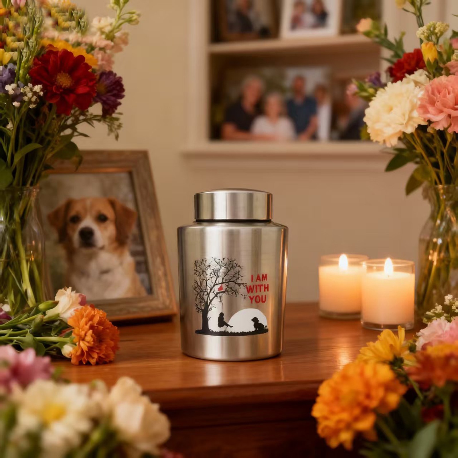 Pet Cremation Urns for Dogs Ashes, Up to 60 lbs Dog Memorial Keepsake Urns