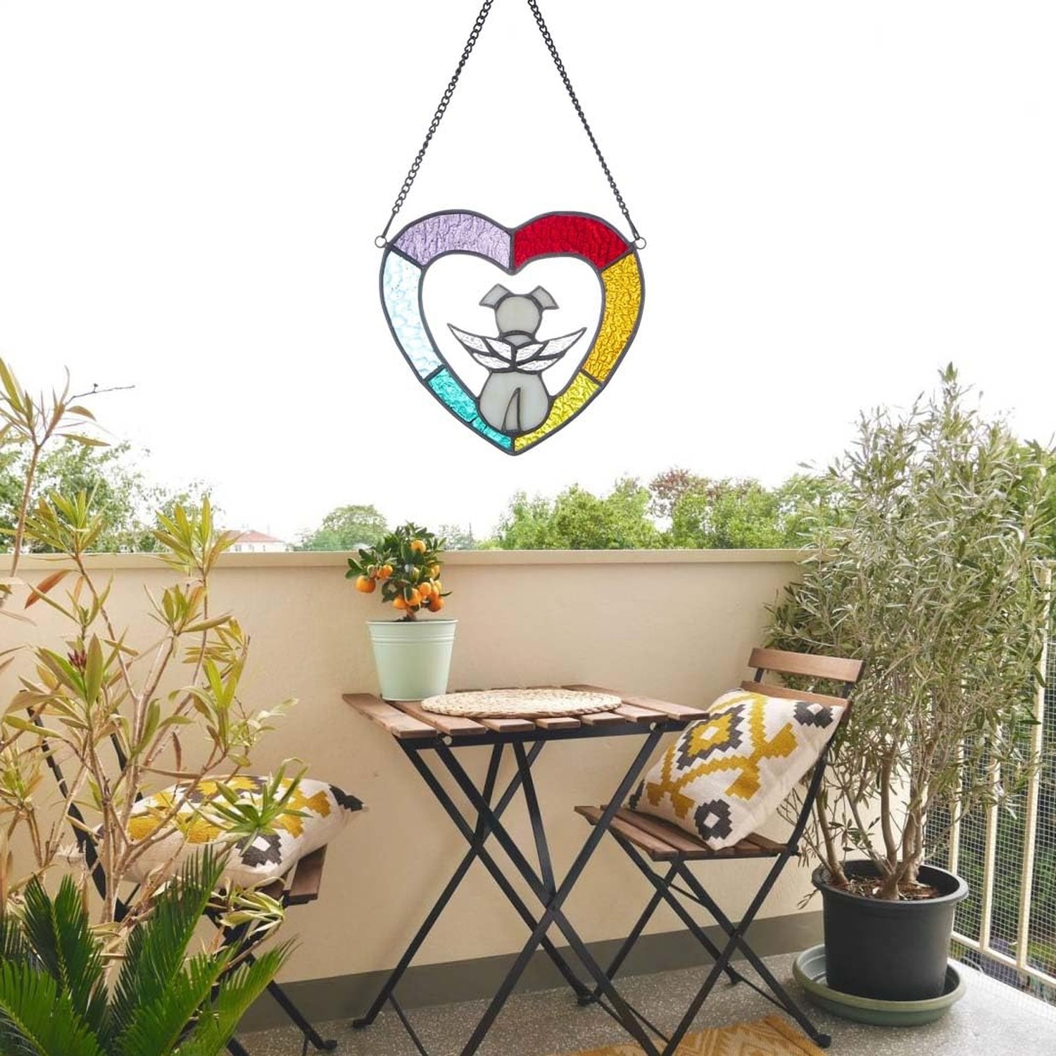 Dog Memorial Suncatcher, Pet Sympathy Gifts, Dog Memorial Gift, Real Stained …