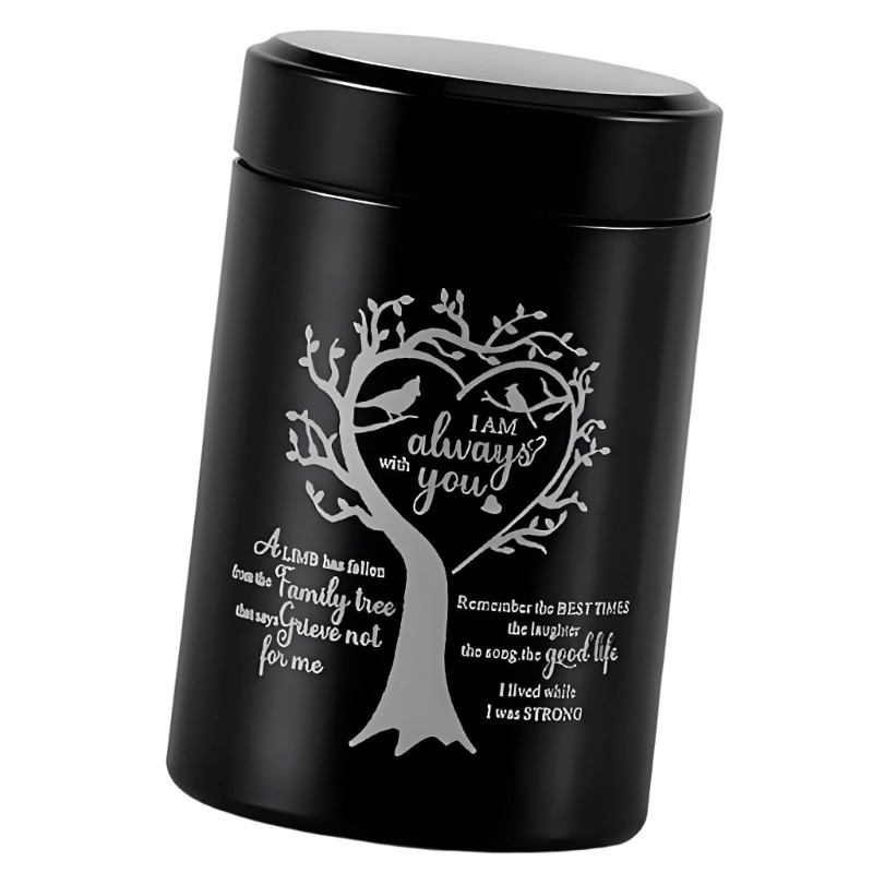 Elegant Aluminum Mini Trees Of Life Urn With Secure Opening For Ashes Keepsakes