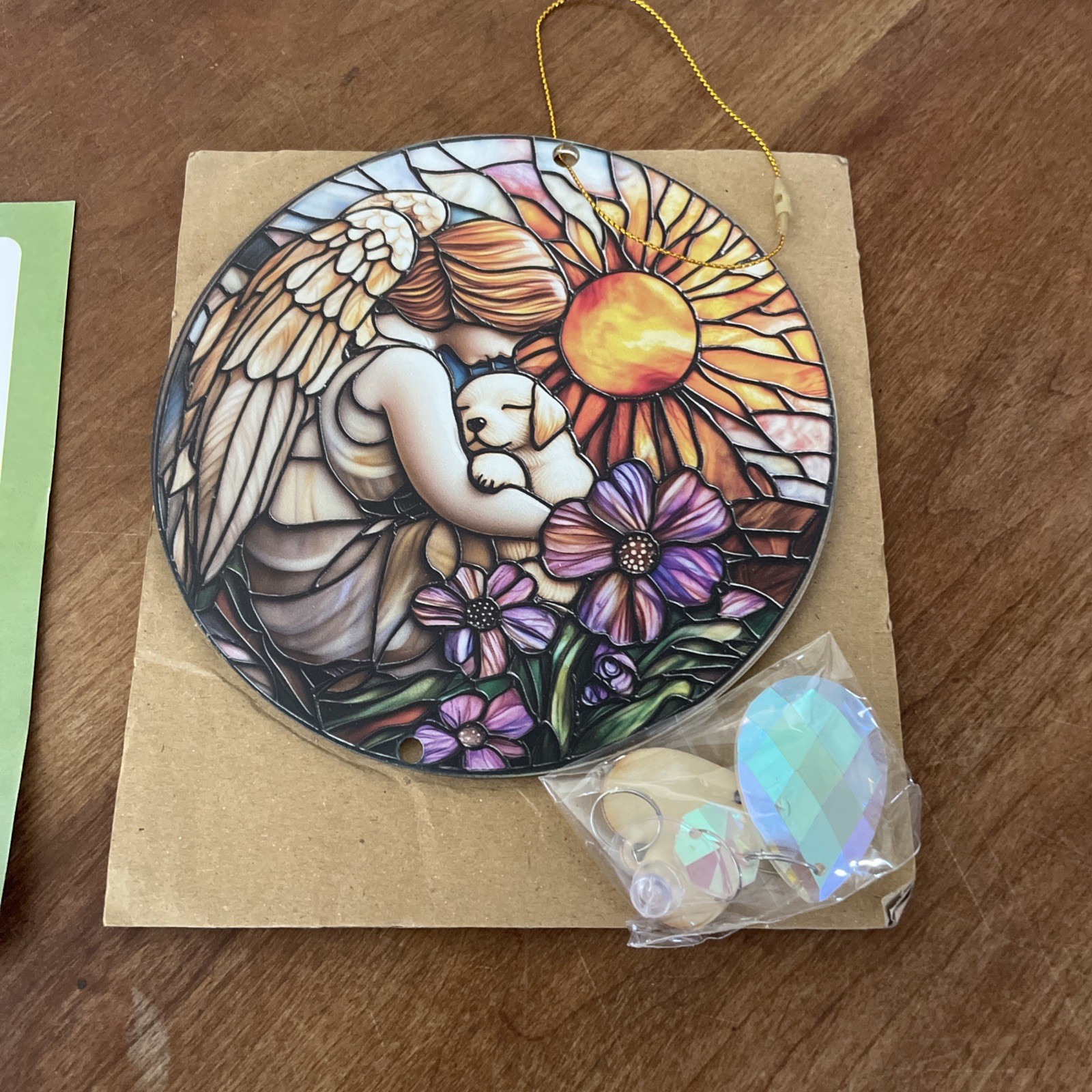 DIY Dog Memorial Gifts for Loss of Dog, Dog Angel Memorial Suncatcher