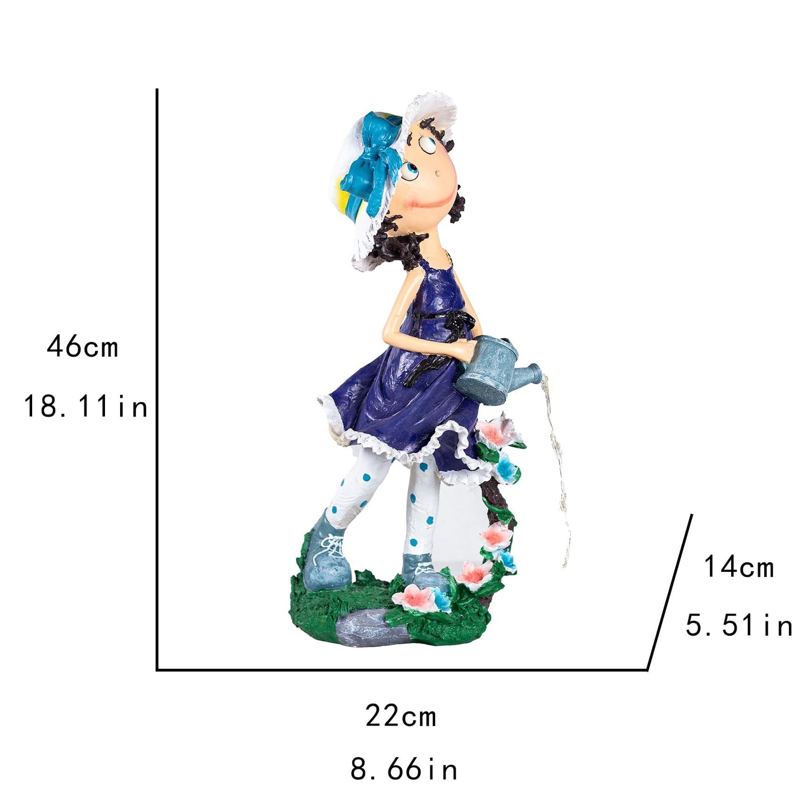 Decorative Garden Figurine,Resin Fairy Girl Garden Statue, Outdoor Statue for…