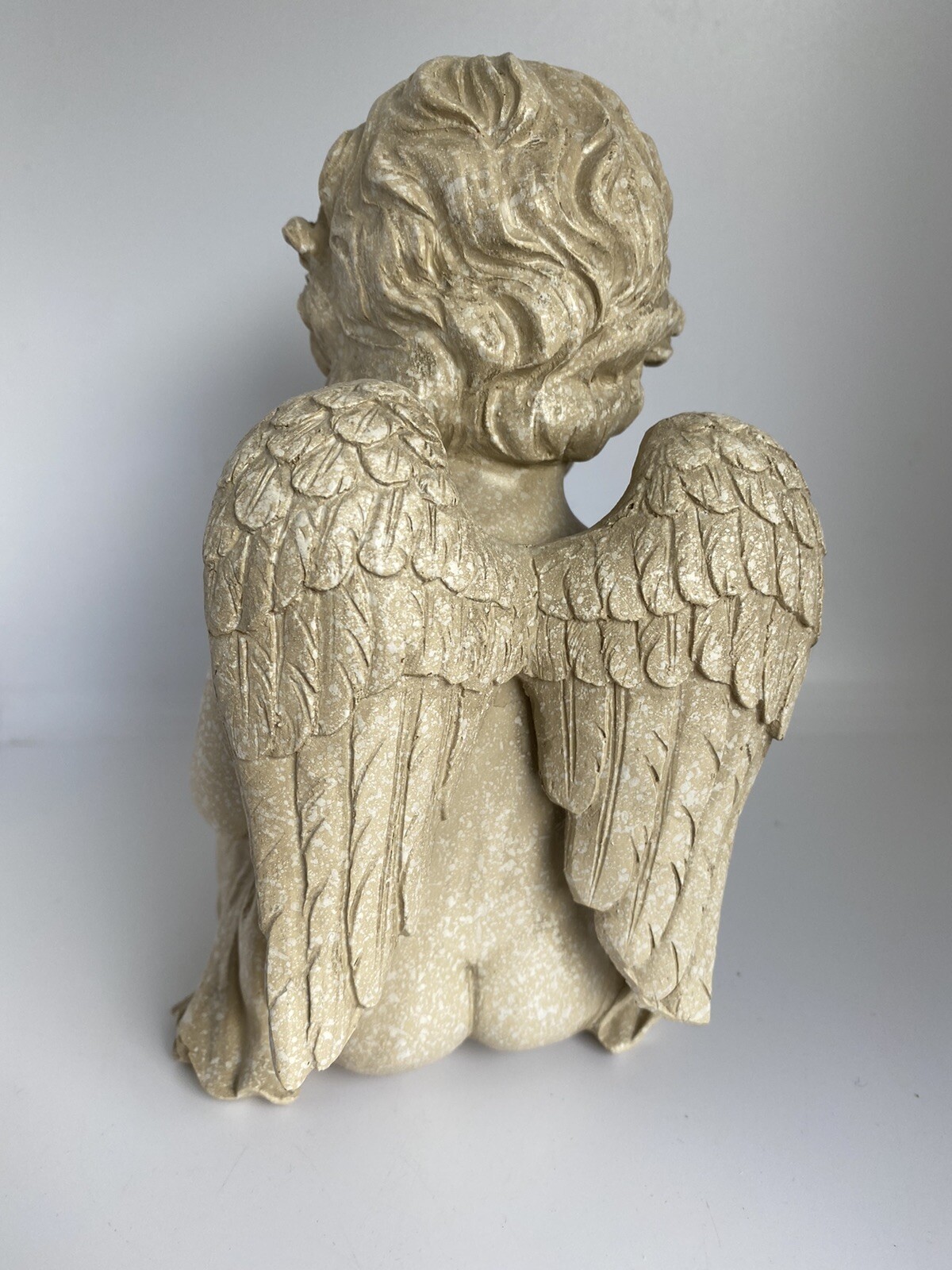 DOG MEMORIAL STATUE DOG PUPPY WITH WINGS PLAQUE ORNAMENT