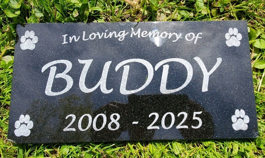 Pet Memorial Grave Marker Headstone Garden Plaque Dog Granite Cemetary Stone t12