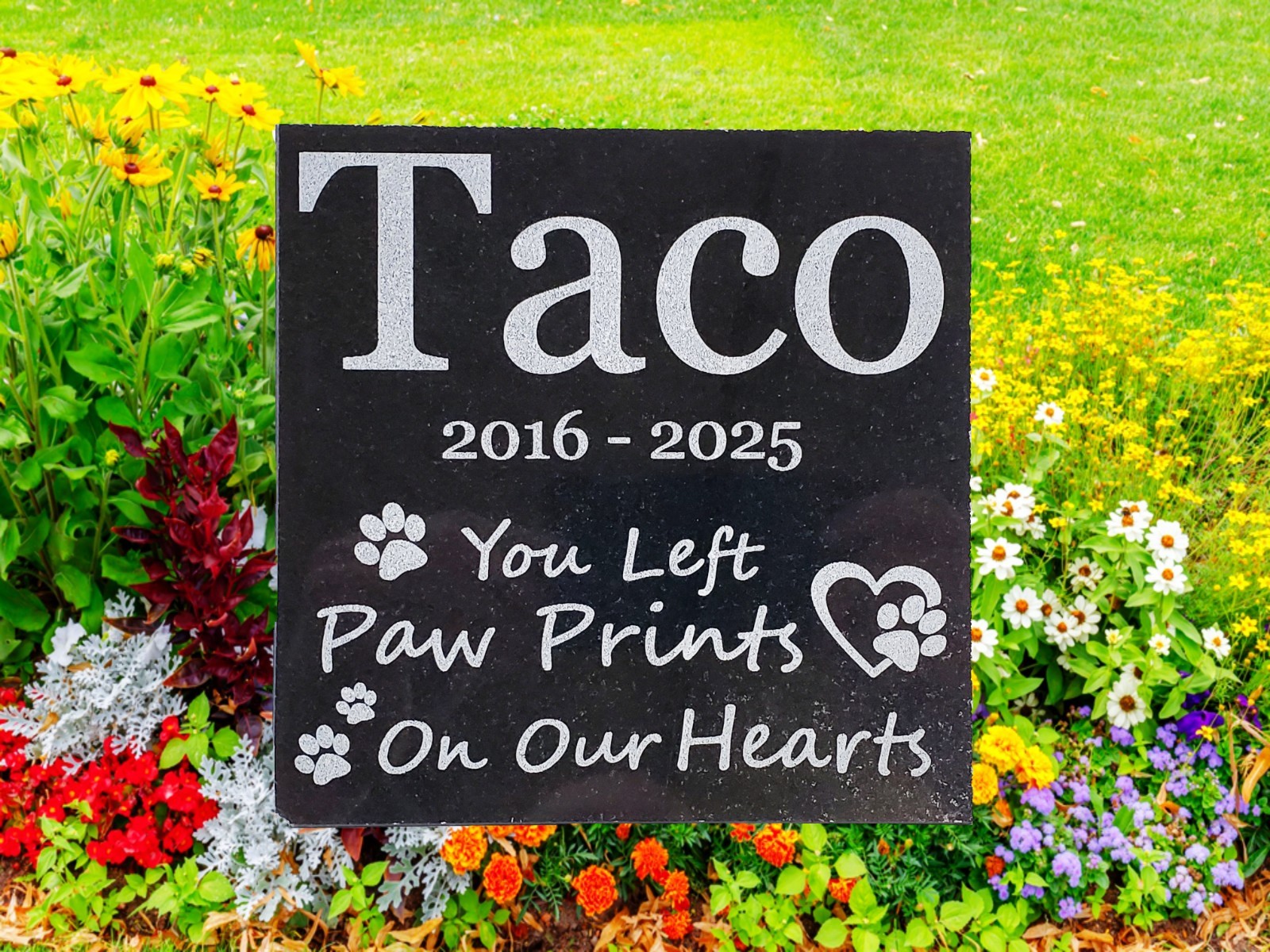 Pet Memorial Grave Stone Garden Headstone Cemetery Burial Marker for Cat Dog d9