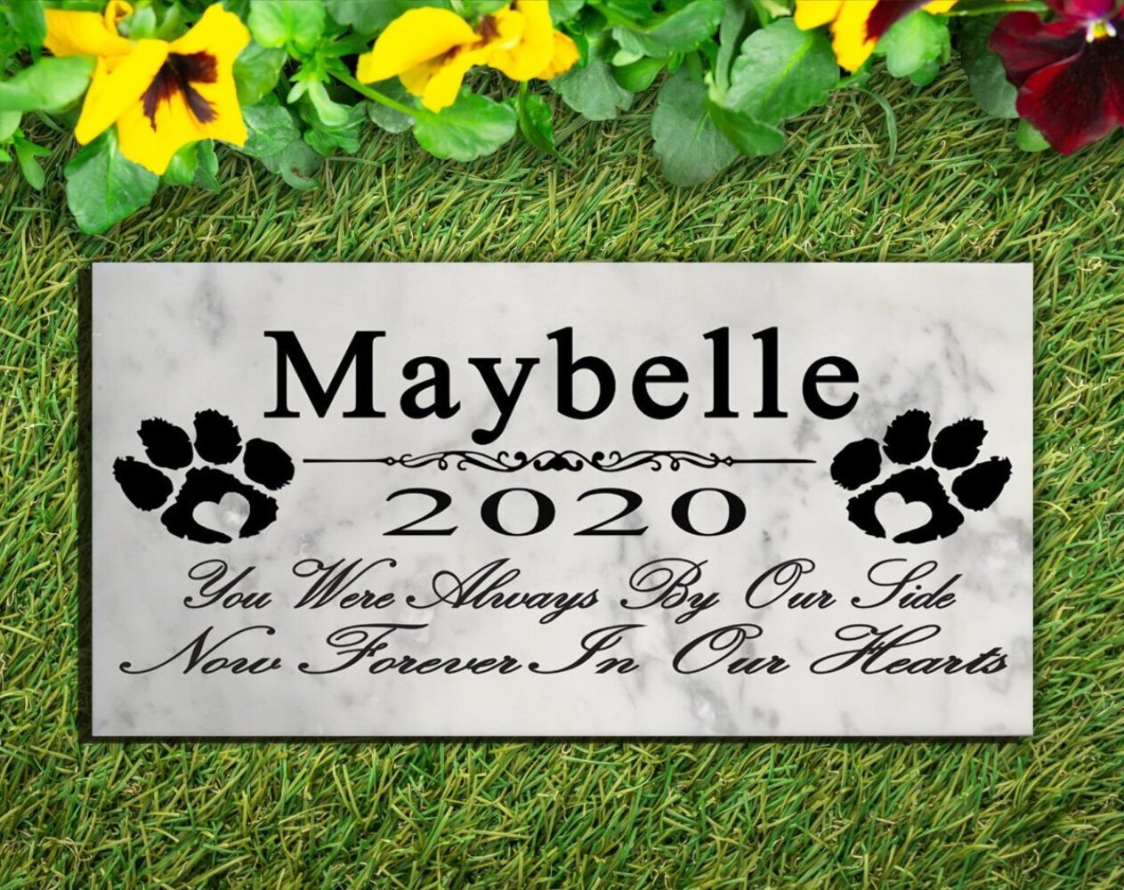 Personalized Dog Memorial Gift Stone CUSTOM Pet Grave Marker You Were Always By