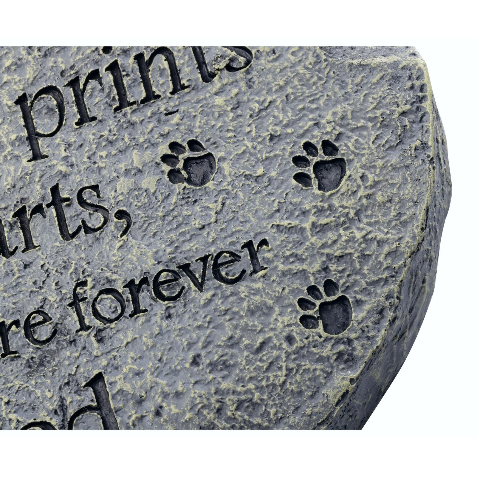 Dog Speak Pet Memorial Stone – Dogs Come Into Our Lives and Leave Paw Prints …