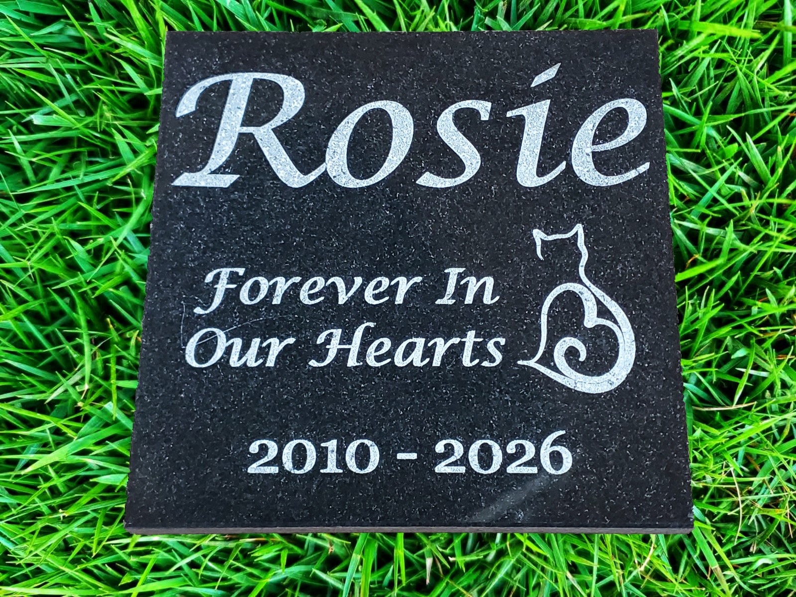 Cat Grave Marker Headstone Garden Pet Memorial Burial Stone Custom Plaque d10