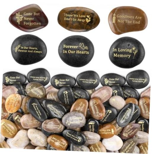 Pcs Memorial Stone 1.97 Inch Celebration of Life 1.97 inches 72 Deep Color