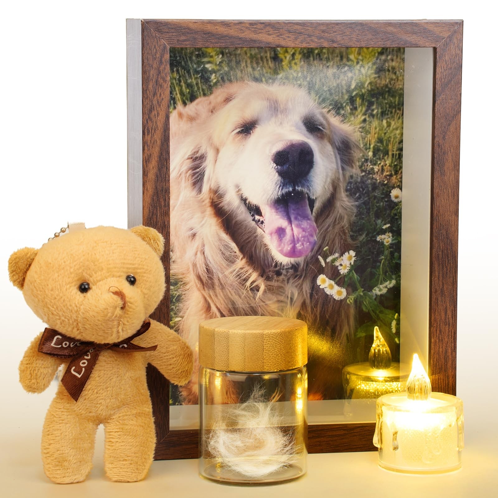Sognotoy Wooden Dog Memorial Picture Frame 7×5 Sympathy Gift
