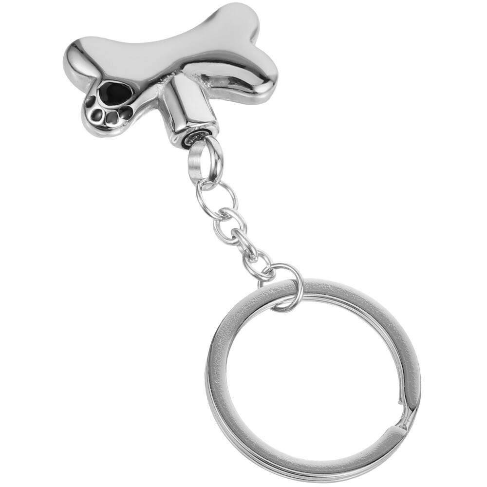 1PC Urn Memorial Pendant Keychain Ash Keepsake Jewelry Bone Shape Pendant