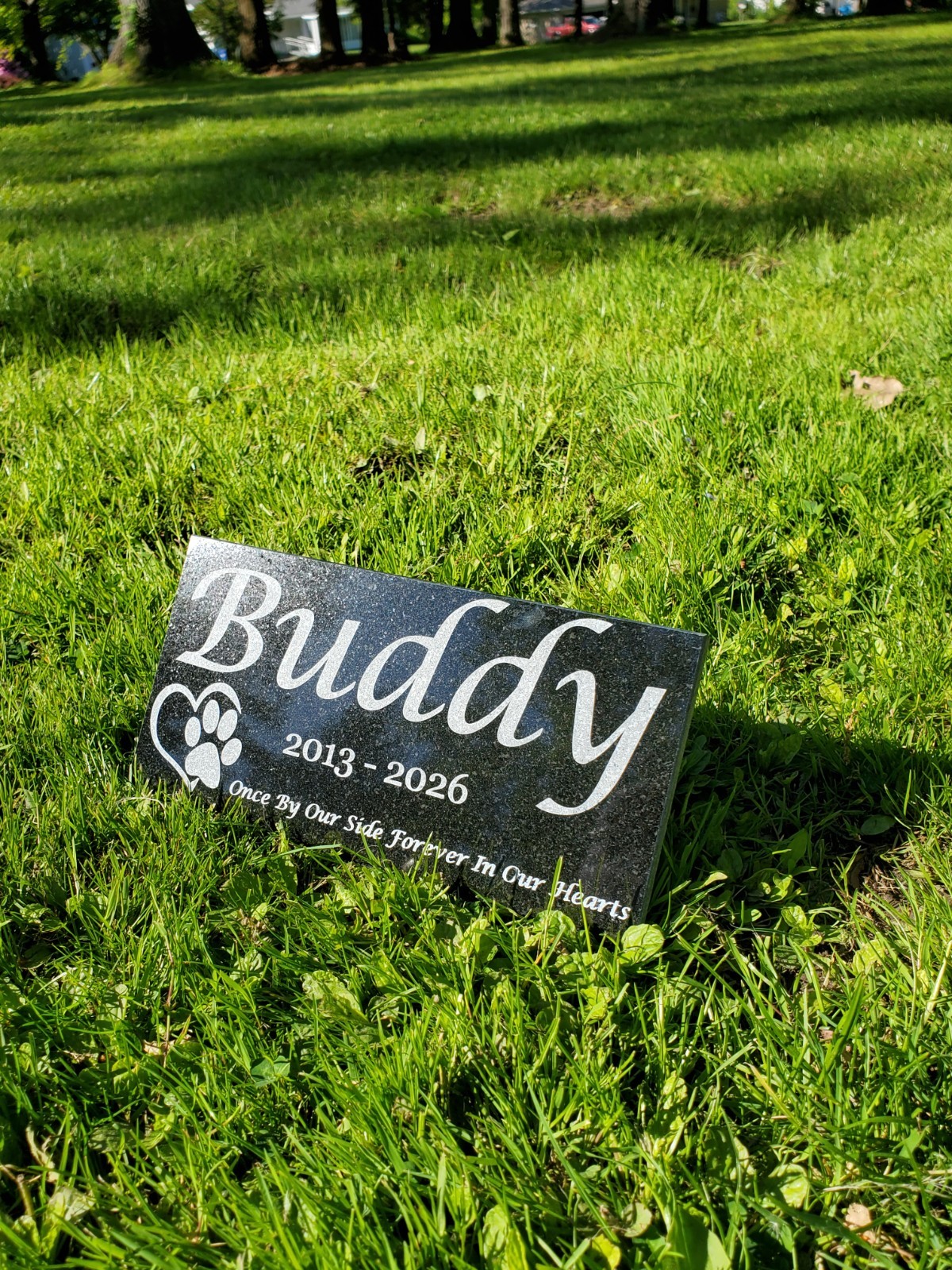 Grave Marker Headstone Garden Pet Loss Memorial Burial Stone Granite Plaque t23