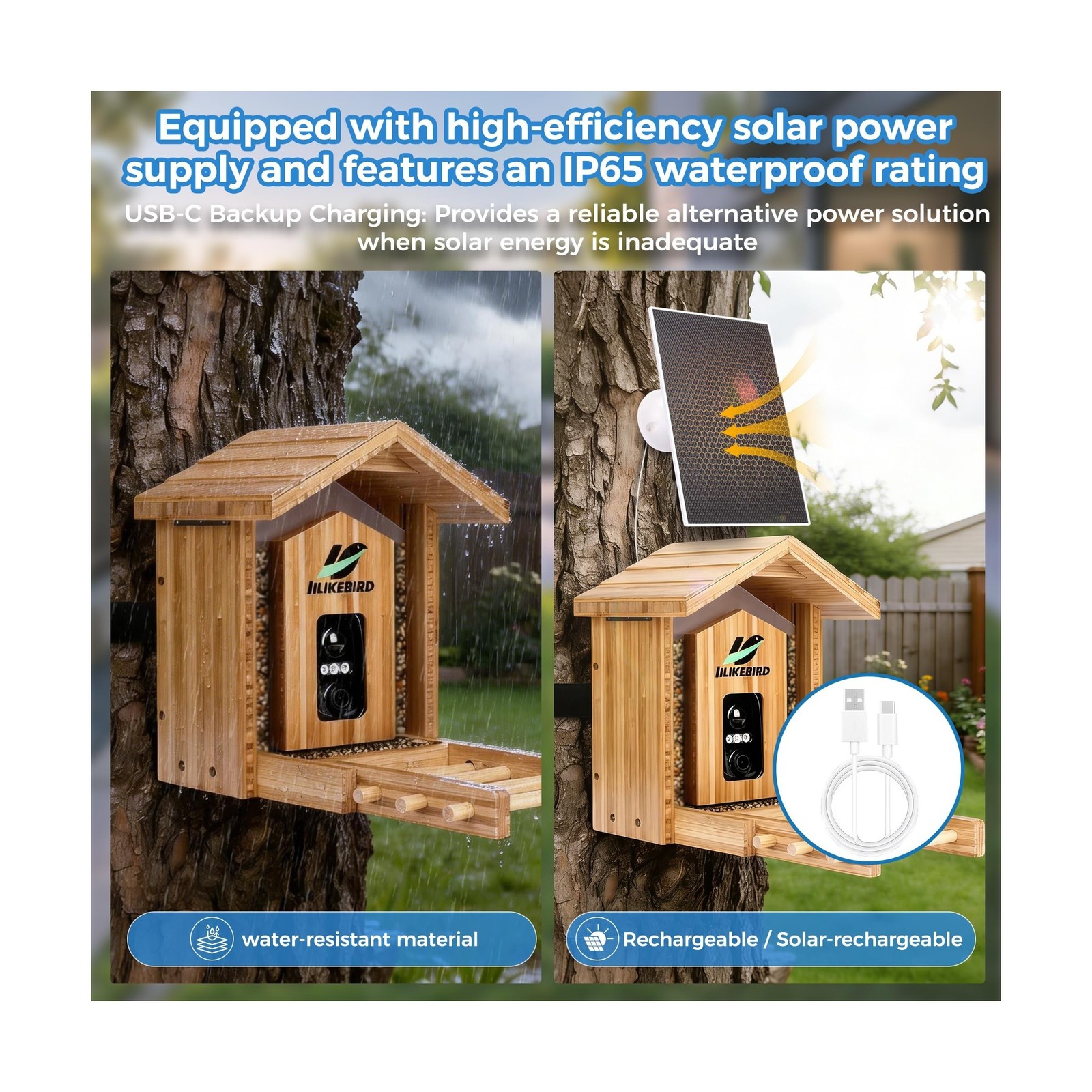 Bamboo Smart Bird Feeder with 4K Camera, AI Bird Identification 10000+ Specie…