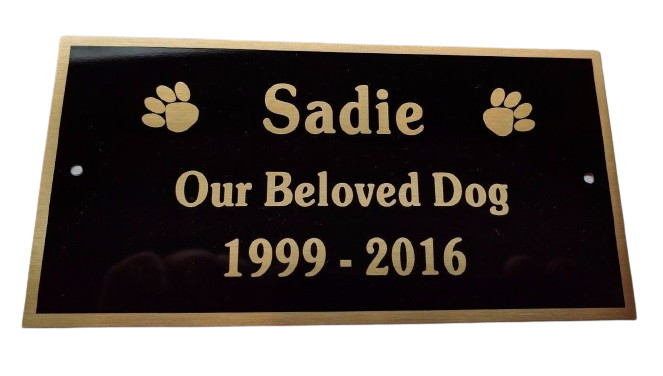 DOG CAT PET MEMORIAL ENGRAVED BRASS URN PLATE FREE ENGRAVING FAST SHIPPING