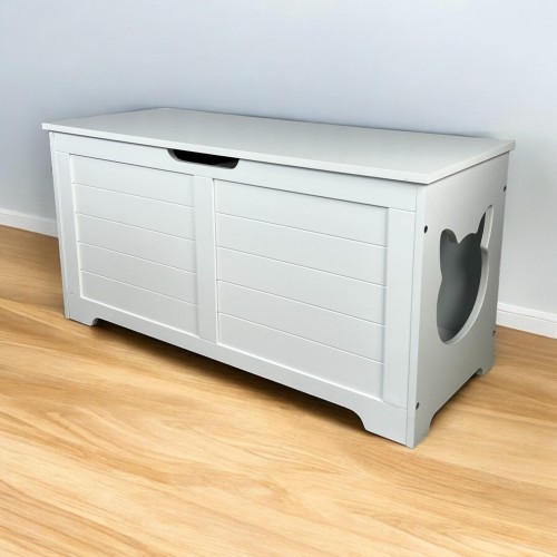 39.4 Top Open Cat Litter Box Enclosure Furniture, Cat Washroom, Hidden Litter Bo