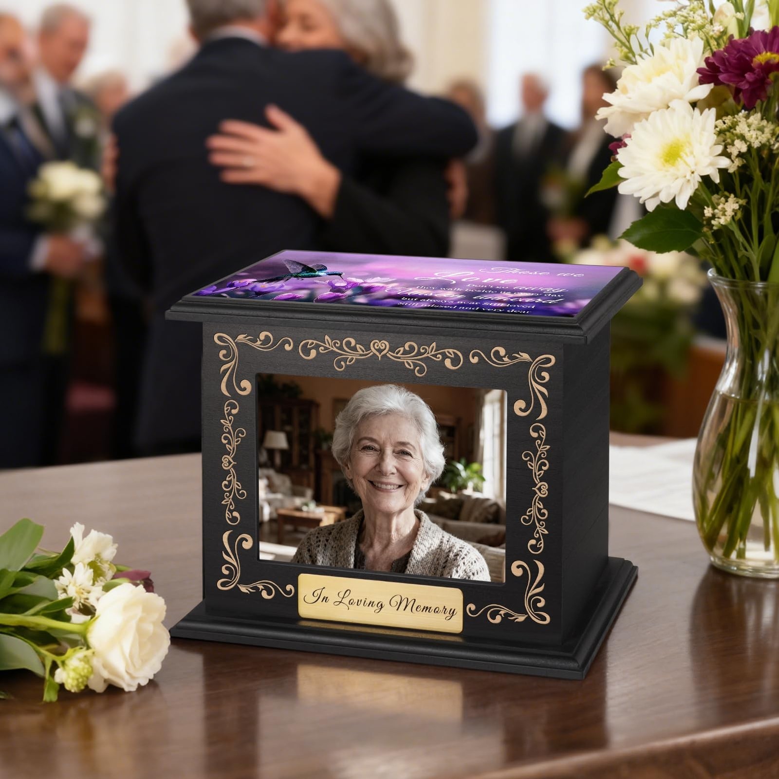 Cremation Urns for Human Ashes Adult Male Female, Hummingbird Memorial Urn wi…
