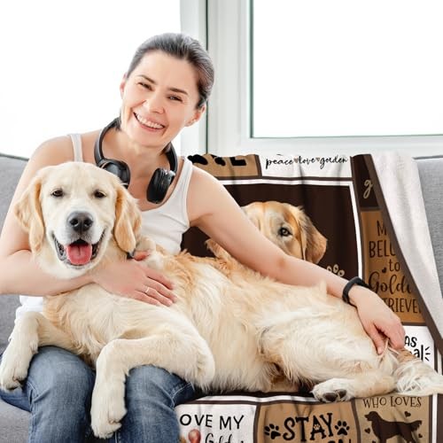 Golden Retriever Gifts for Women, Golden Brown-golden retriever 50X60 Inch