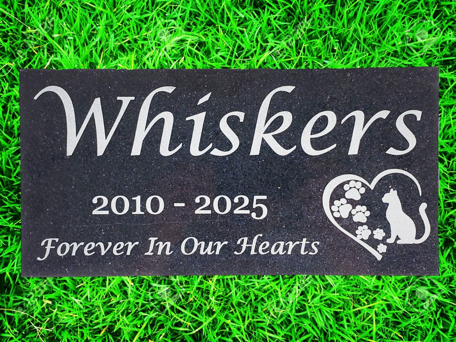 Cat Grave Marker Headstone Pet Memorial Burial Stone Granite Garden Plaque t18