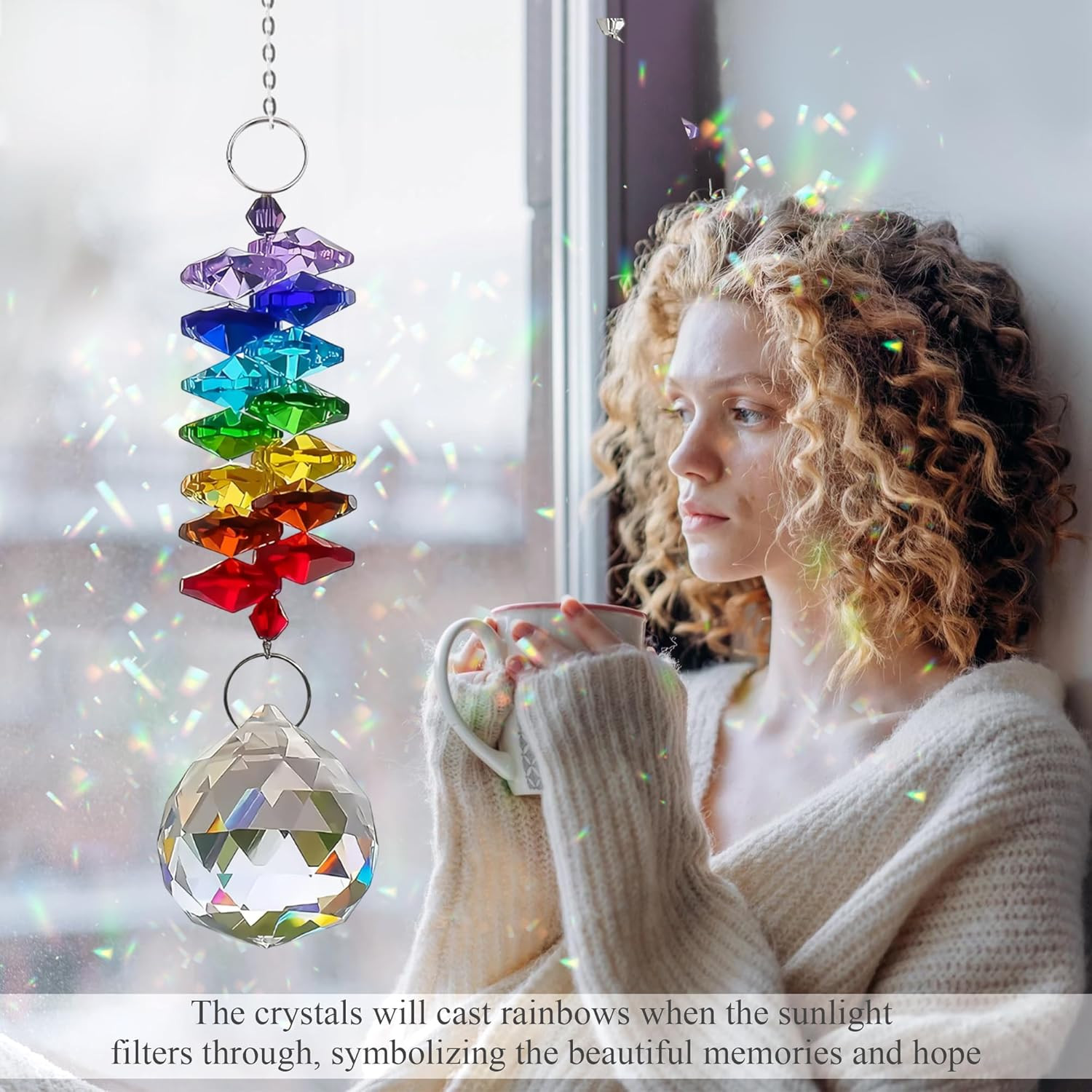 Grey Cat Memorial Suncatcher Angel Ornament – Gray Cat Decor Sympathy Gift for L