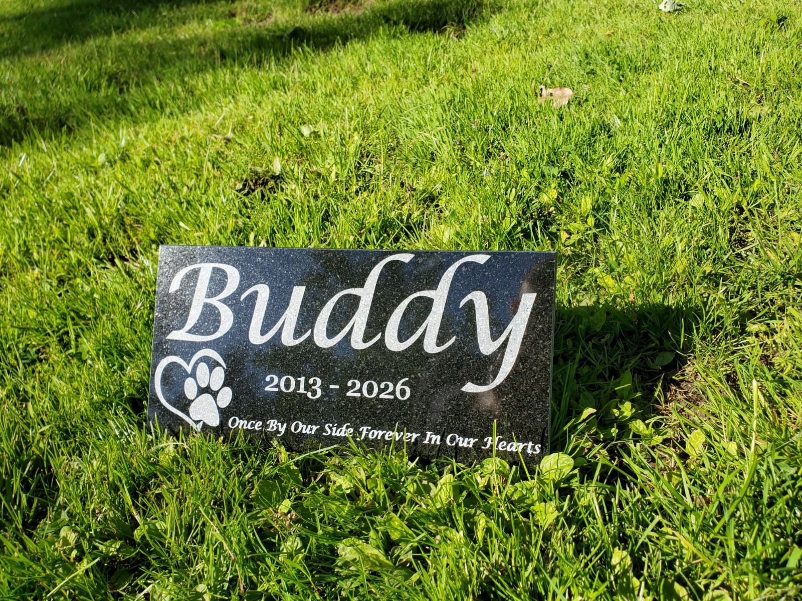 Grave Marker Headstone Garden Pet Loss Memorial Burial Stone Granite Plaque t23