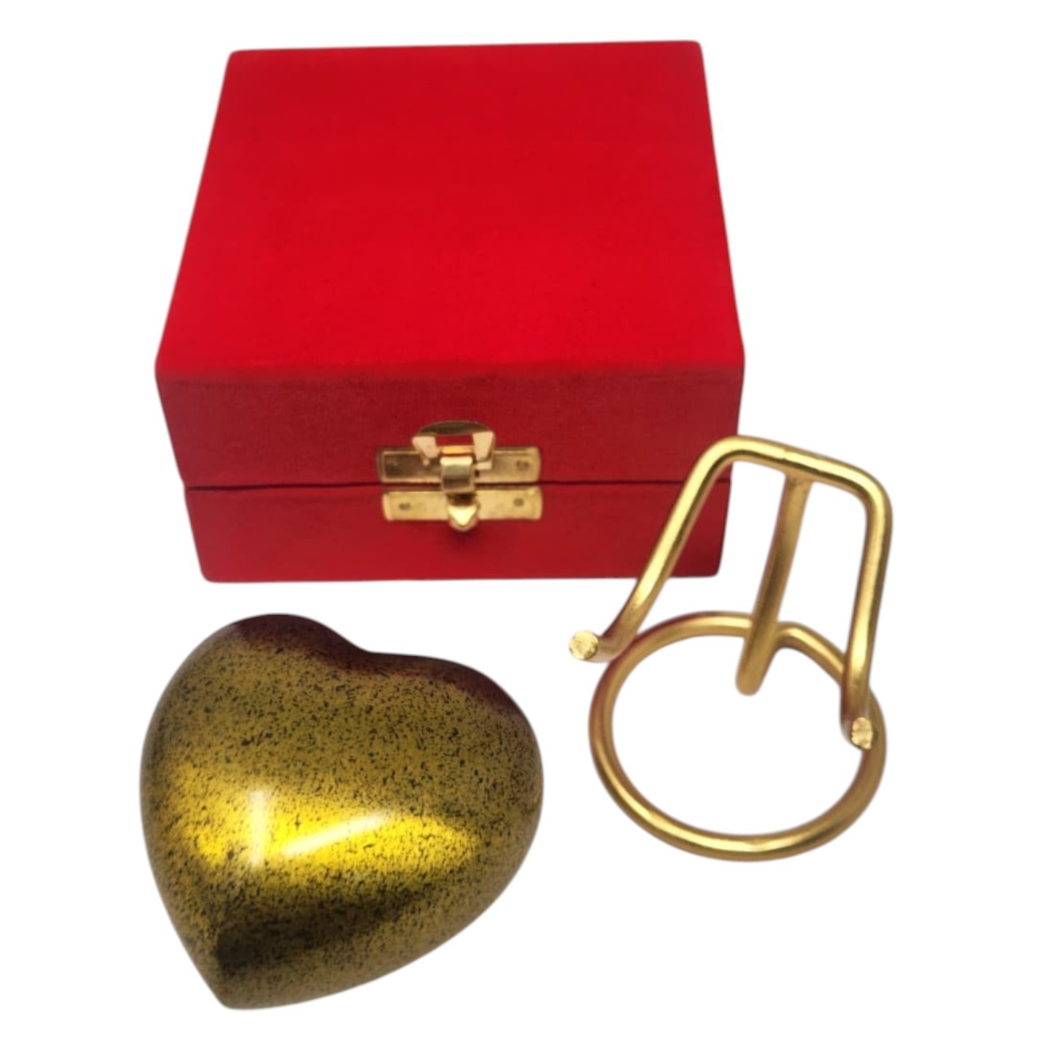 Custom Mini Heart Urn for Ashes Pet Human Keepsake with Stand Velvet Box