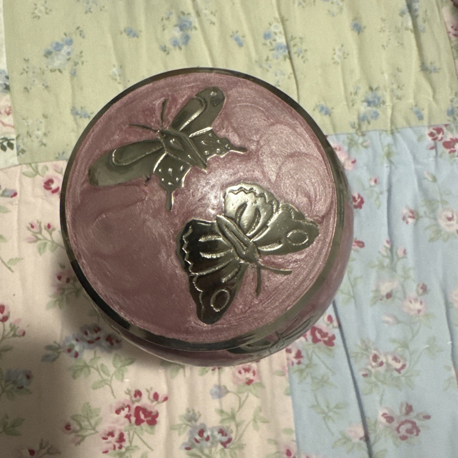 Pink Urn For Dogs And Cats W Butterflys