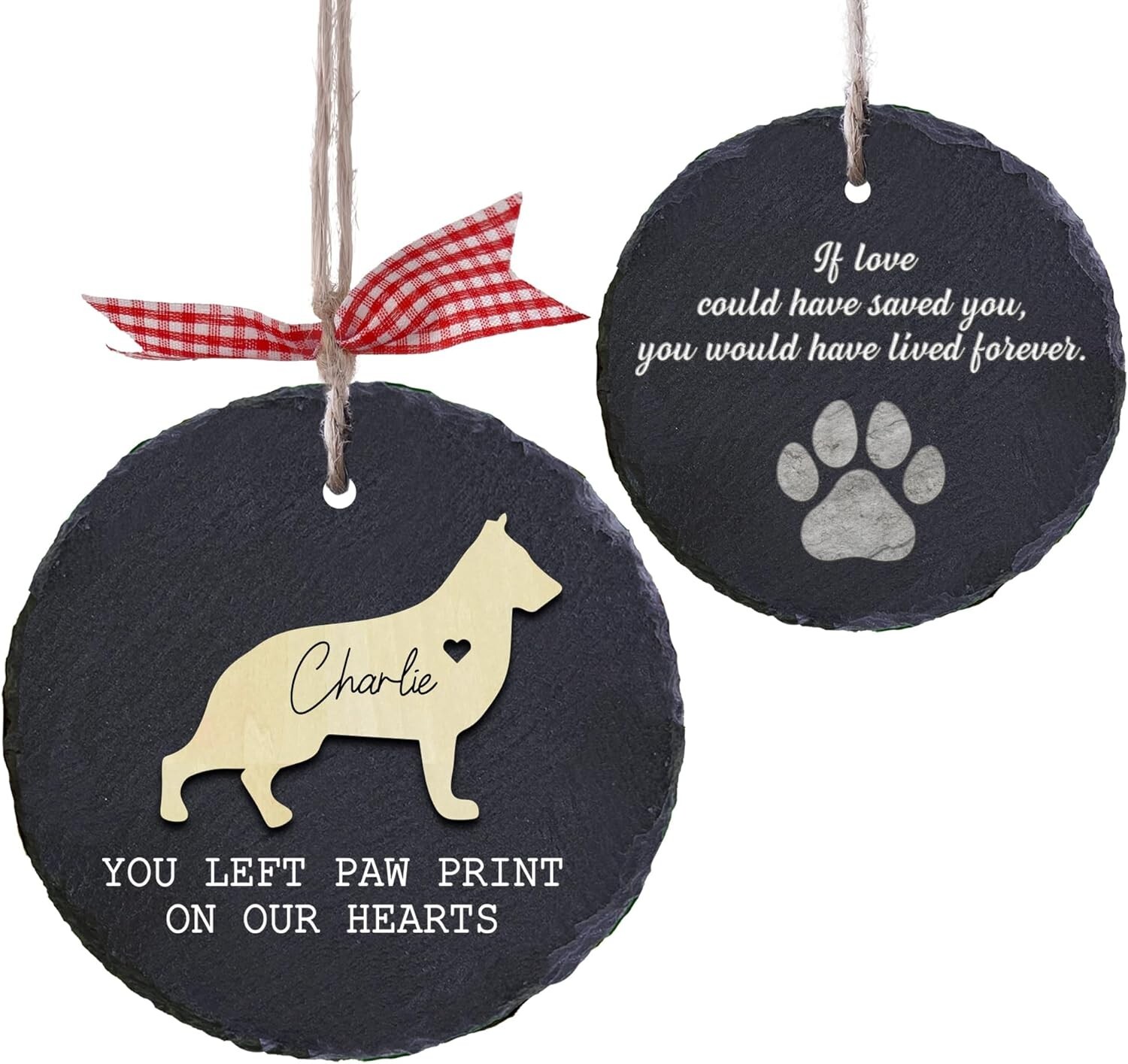 Sympathy Gift for Loss of Dog or Cat Memorial Stone Ornament Christmas Gifts Pet