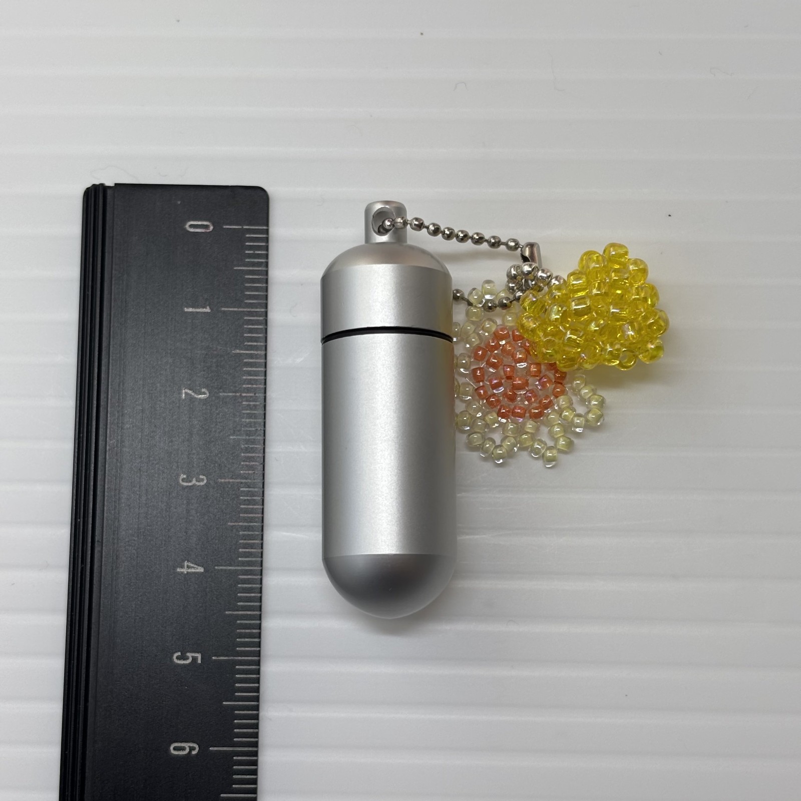Cremation Ashes Keychain – Cremation Keepsake(Yellow flower and heart)