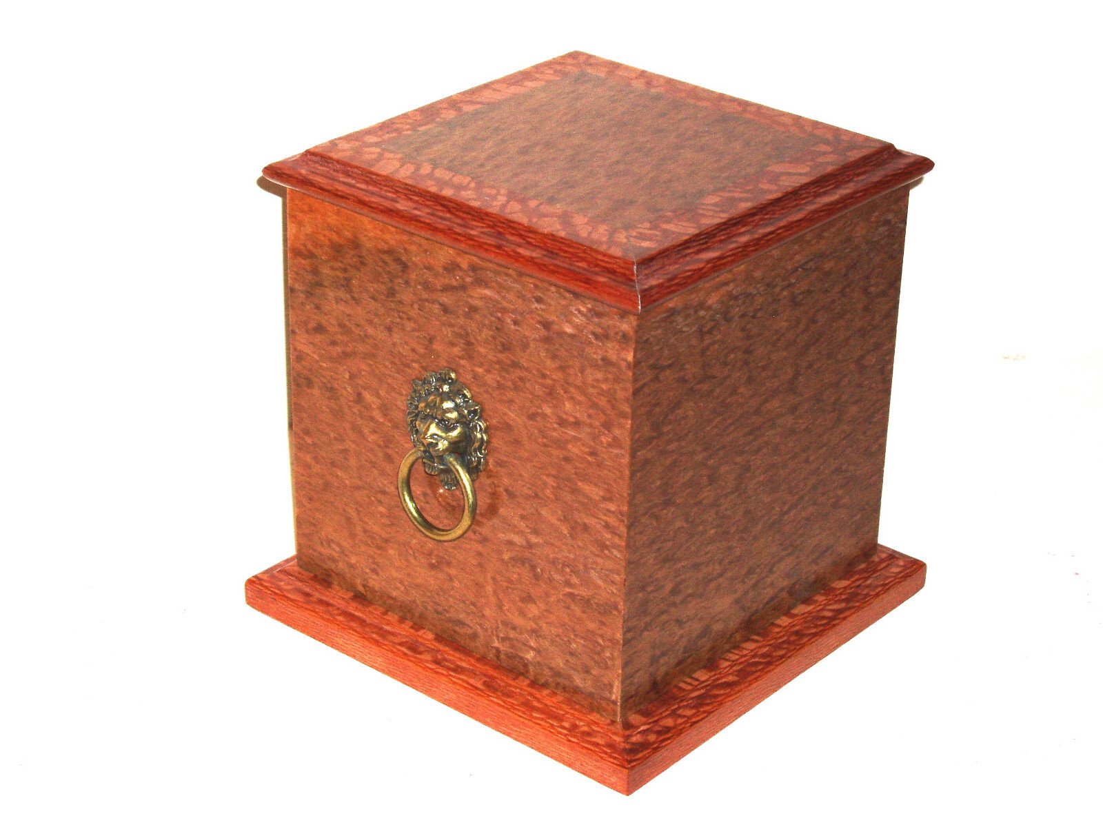 Exotic Eucalyptus Burl Wood Classic Cat Dog Pet Cremation Urn 180 lb Large