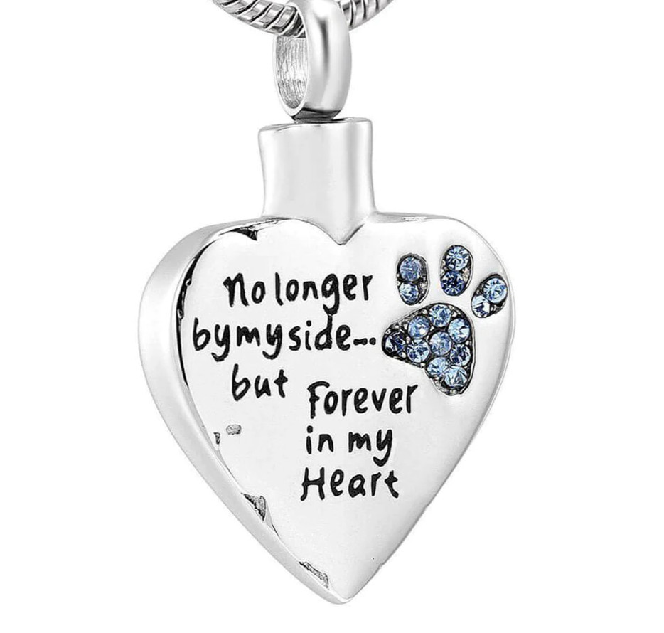 Pet Memorial Remembrance Urn Necklace for Ashes