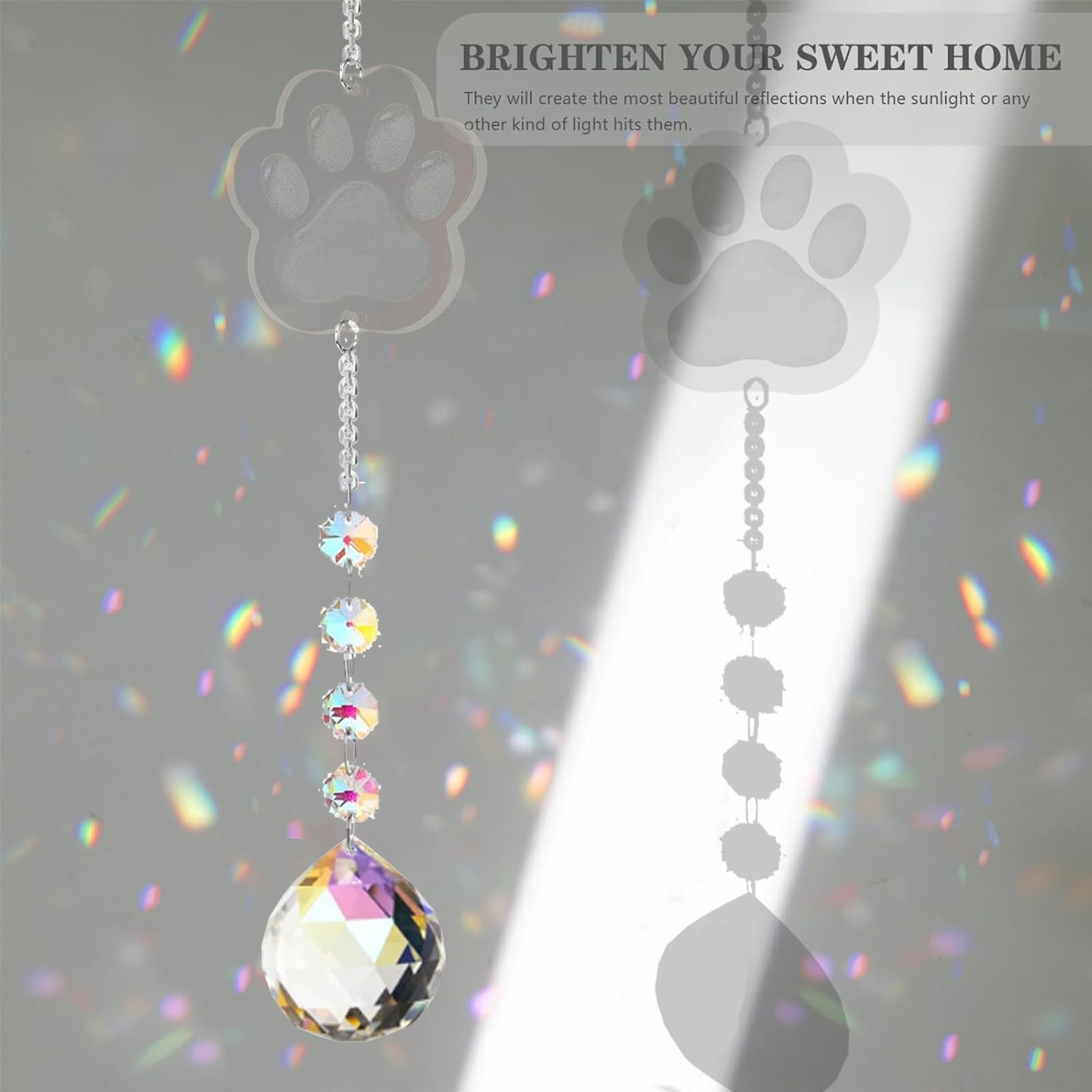 Dog Memorial Gifts for Loss of Dog, K9 Crystal Suncatcher Rainbow Maker Pet M…