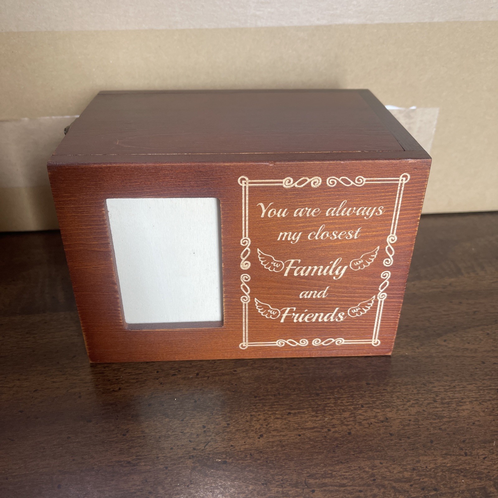 Pet Urn Cat Dog Wooden Picture Brand New