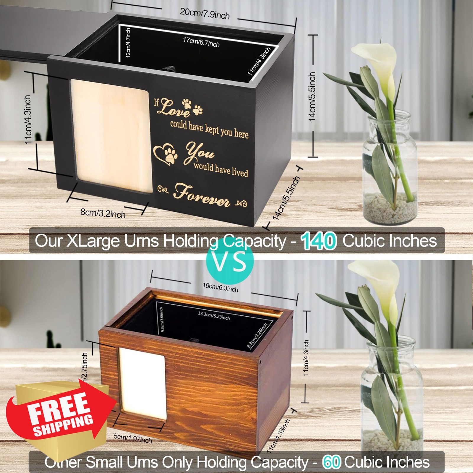 DGDCDV Pet Memorial Urn X-Large Love
