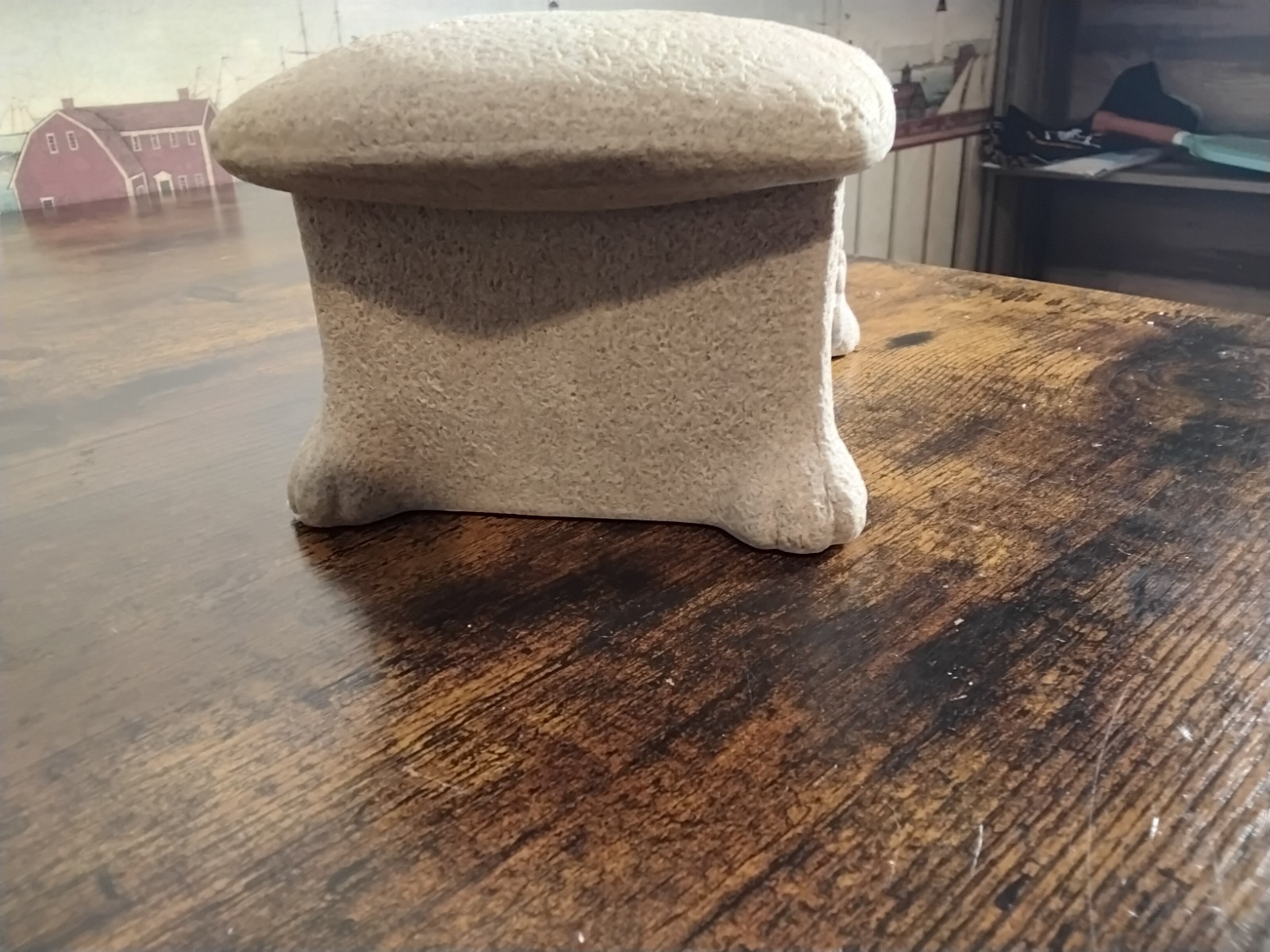 Cat Urn with Photo Frame, Pet Urns for Cats, with Foot Prints and Fish Cover Pat