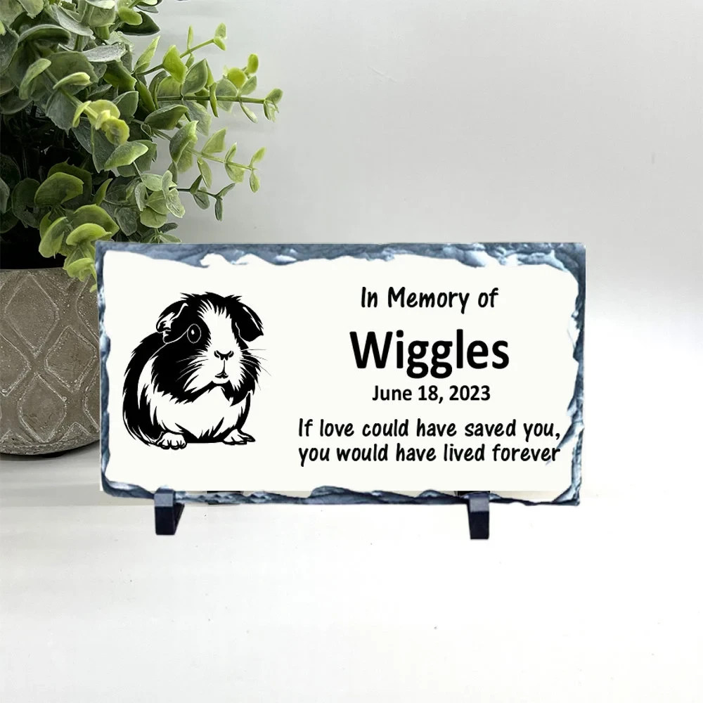 Guinea Pig Memorial – Personalized Pet Memorial Stone – Pet Loss sympathy Gift