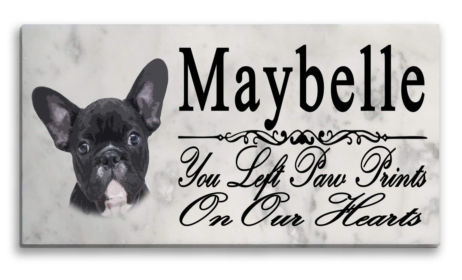 French Bulldog Memorial Stone Personalized Garden Plaque Grave Marker Outdoor or