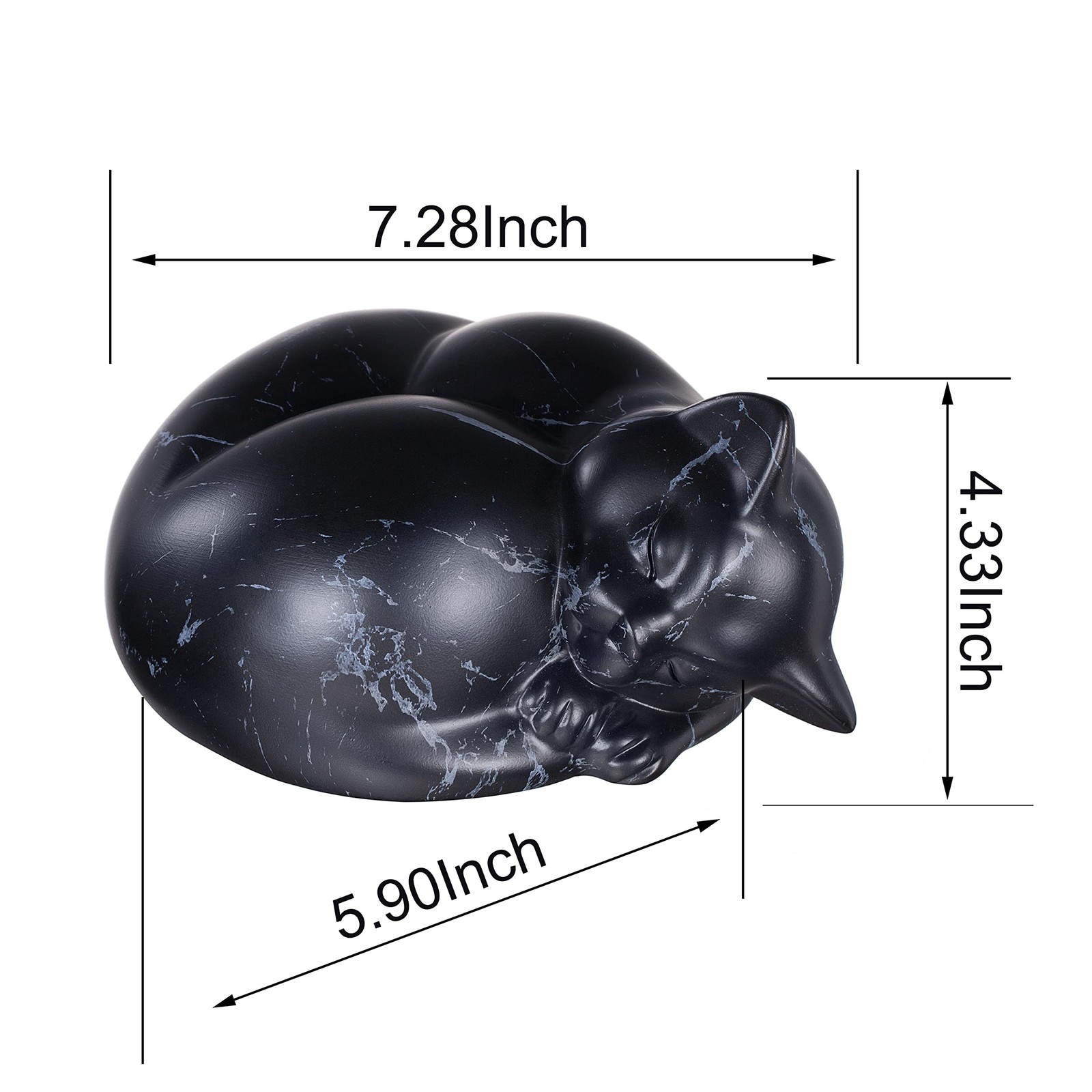 Kriss Art Pet Urnssleeping Resin Cremation Cat Urn Cat Urns For Ashes Small