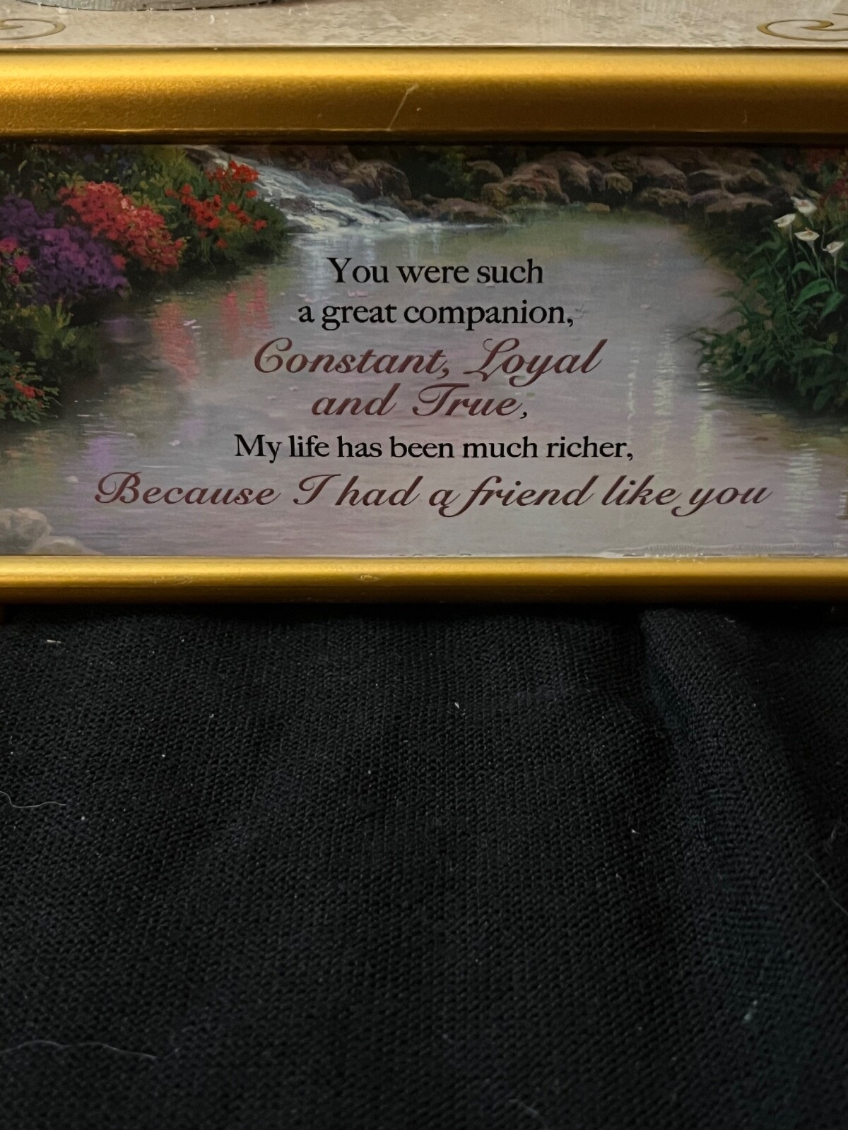 Thomas Kinkade My Forever Friend Cat Remembrance Keepsake Box Gray Cat Wings