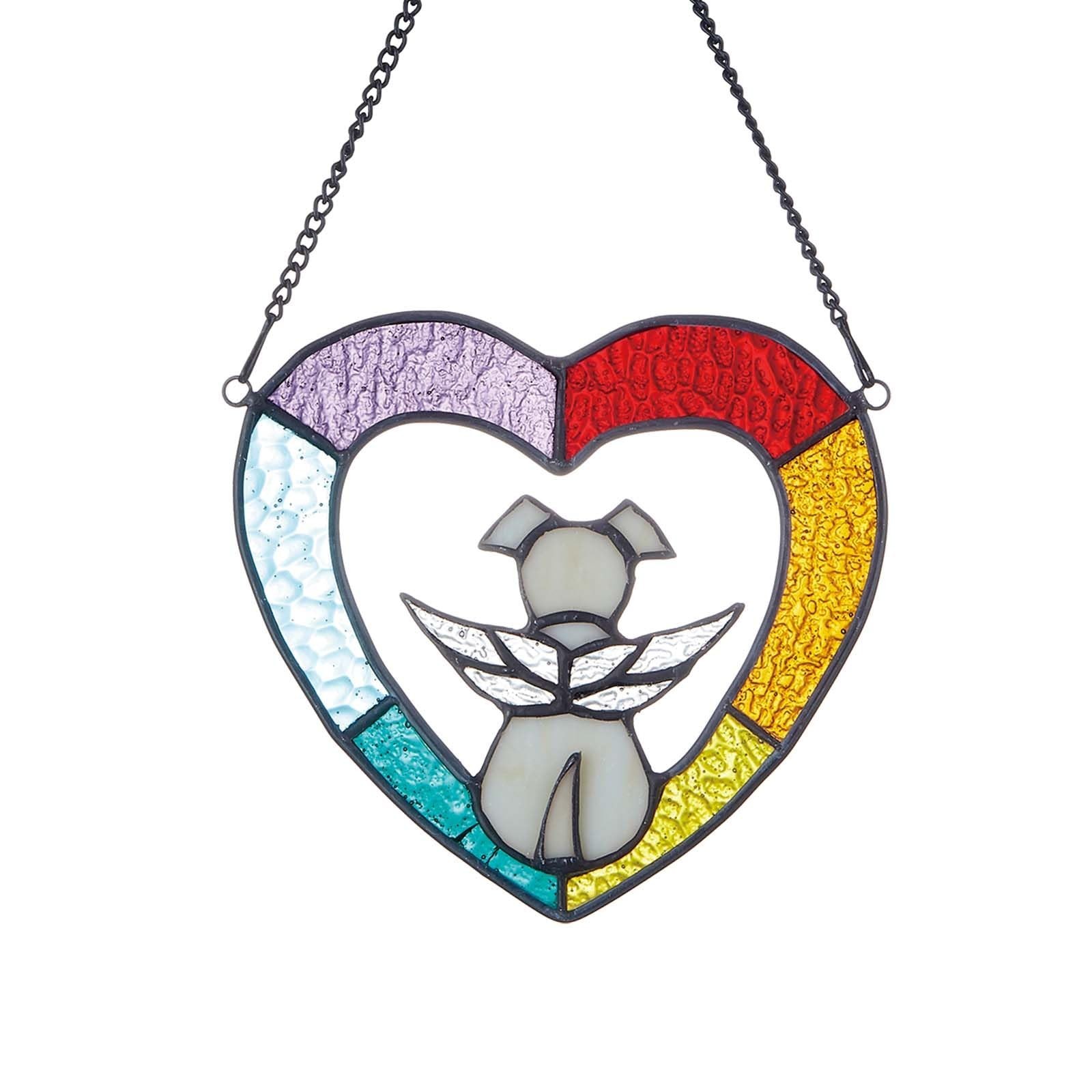 Dog Memorial Suncatcher, Pet Sympathy Gifts, Dog Memorial Gift, Real Stained …