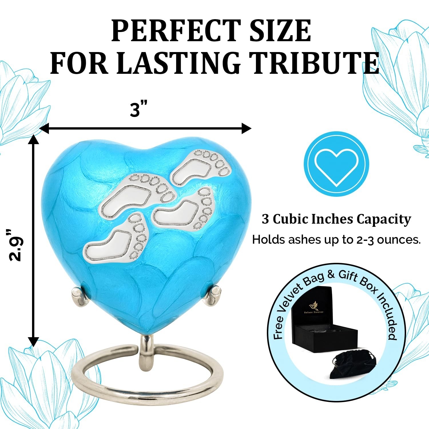 Baby Urns for Ashes Boy & Girl – Mini Urns for Baby Boy Ashes – Heart Shaped …