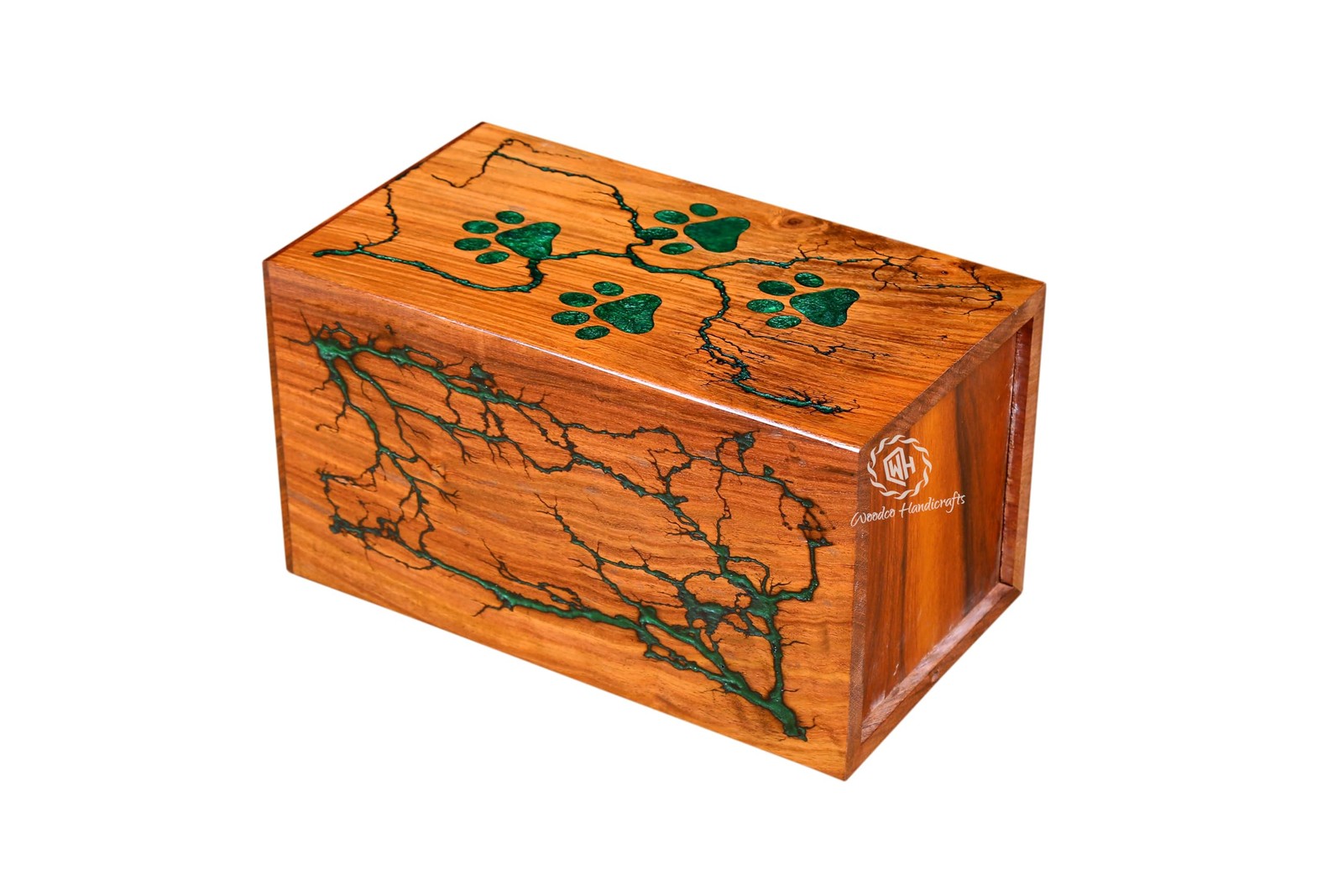 WCH Wood Pet Urns for Dog/Cat Ashes – Small 20 Cu/in Resin Decorative Urn for