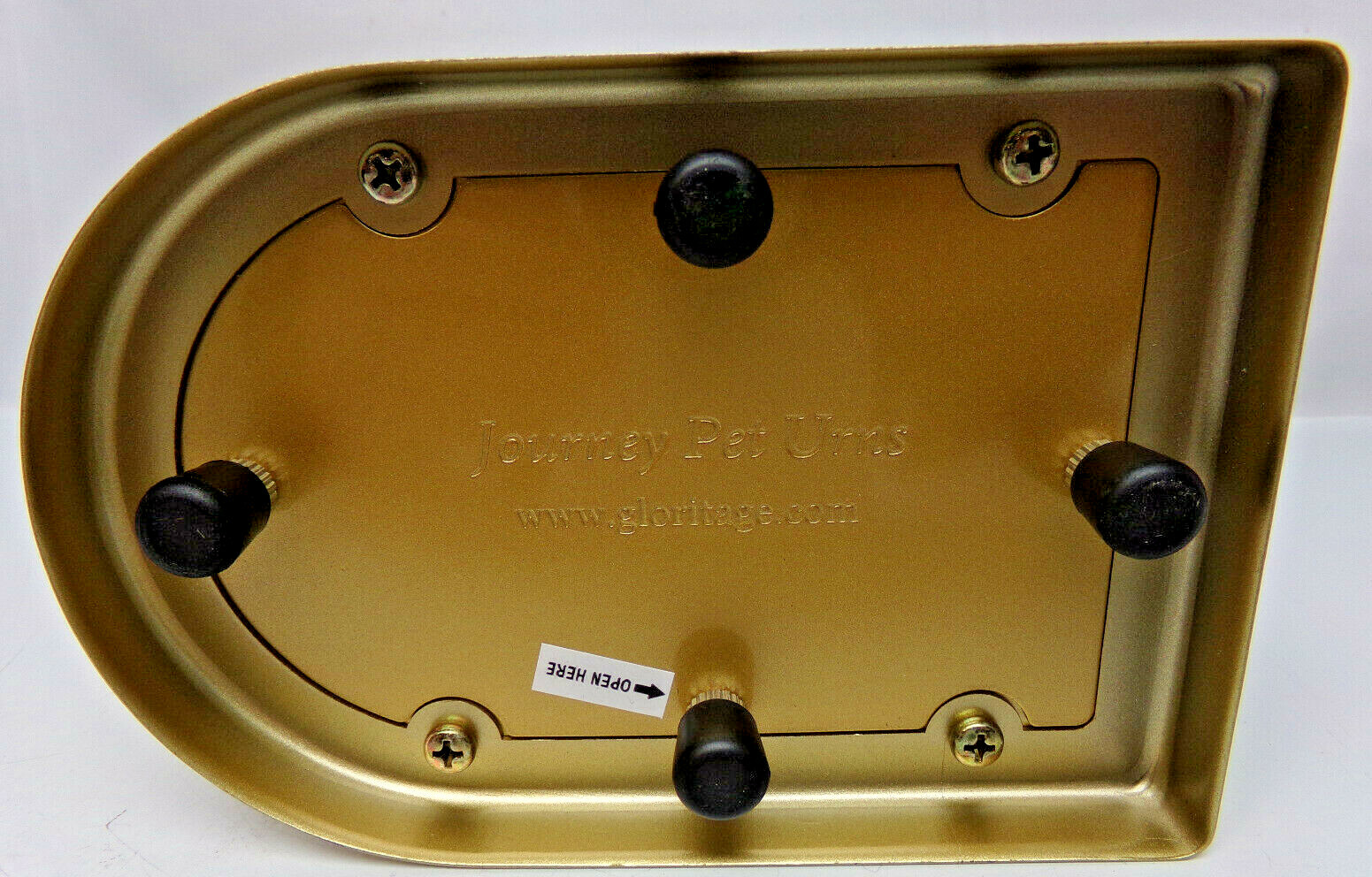 Journey Pet Urns Model 3617A faux Brushed Brass Finish Open Box see descrip New
