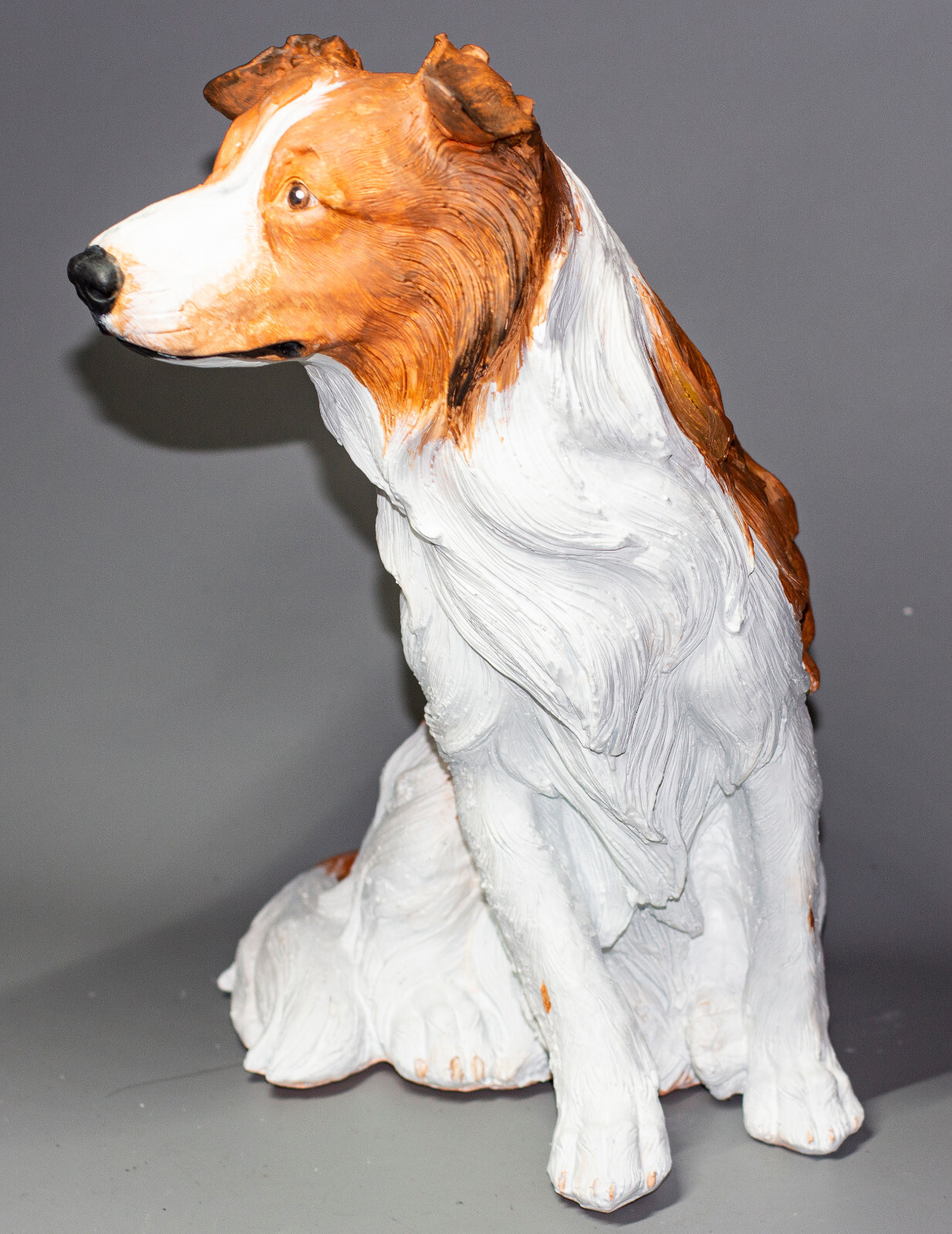 Unique Urn Dog Ashes Border Collie Memorial Statue Pet Grave Decor Figure Animal